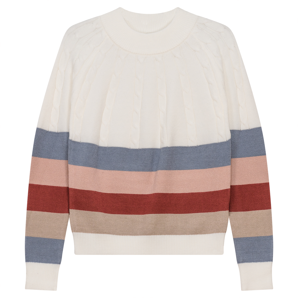 Multi Color Striped Sweater Multi Ladies Pullover by {{ product_vemdor}}