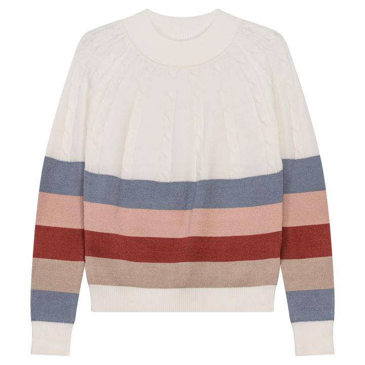 Multi Color Striped Sweater Ladies Pullover by {{ product_vemdor}}