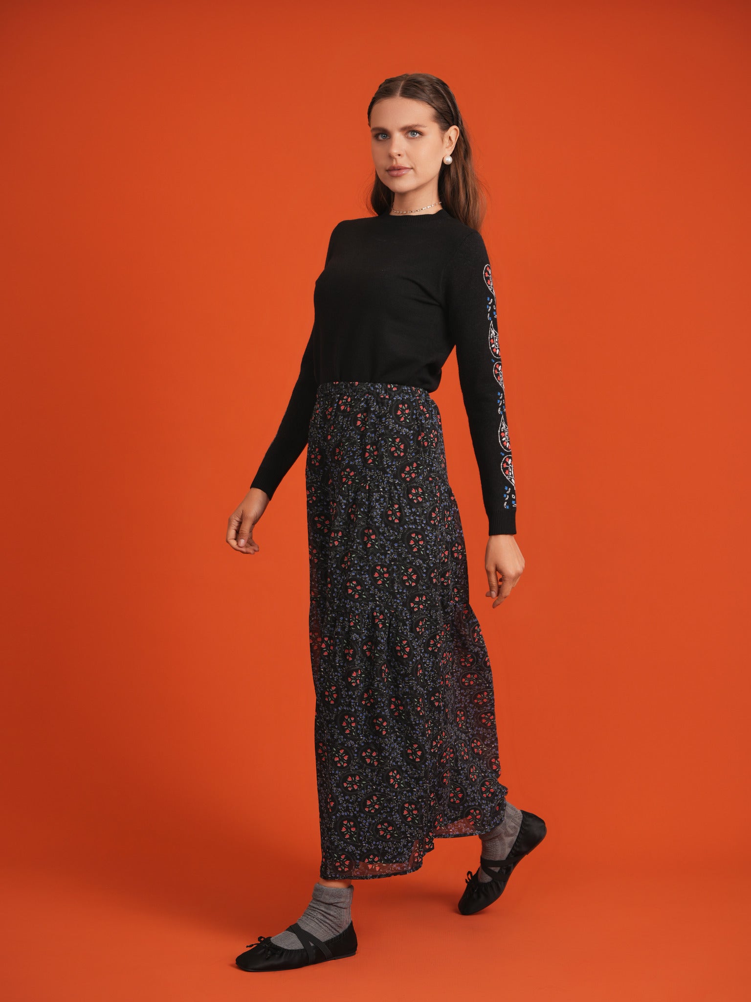 Tiered Floral Chiffon 2 Pc Set in by Noni