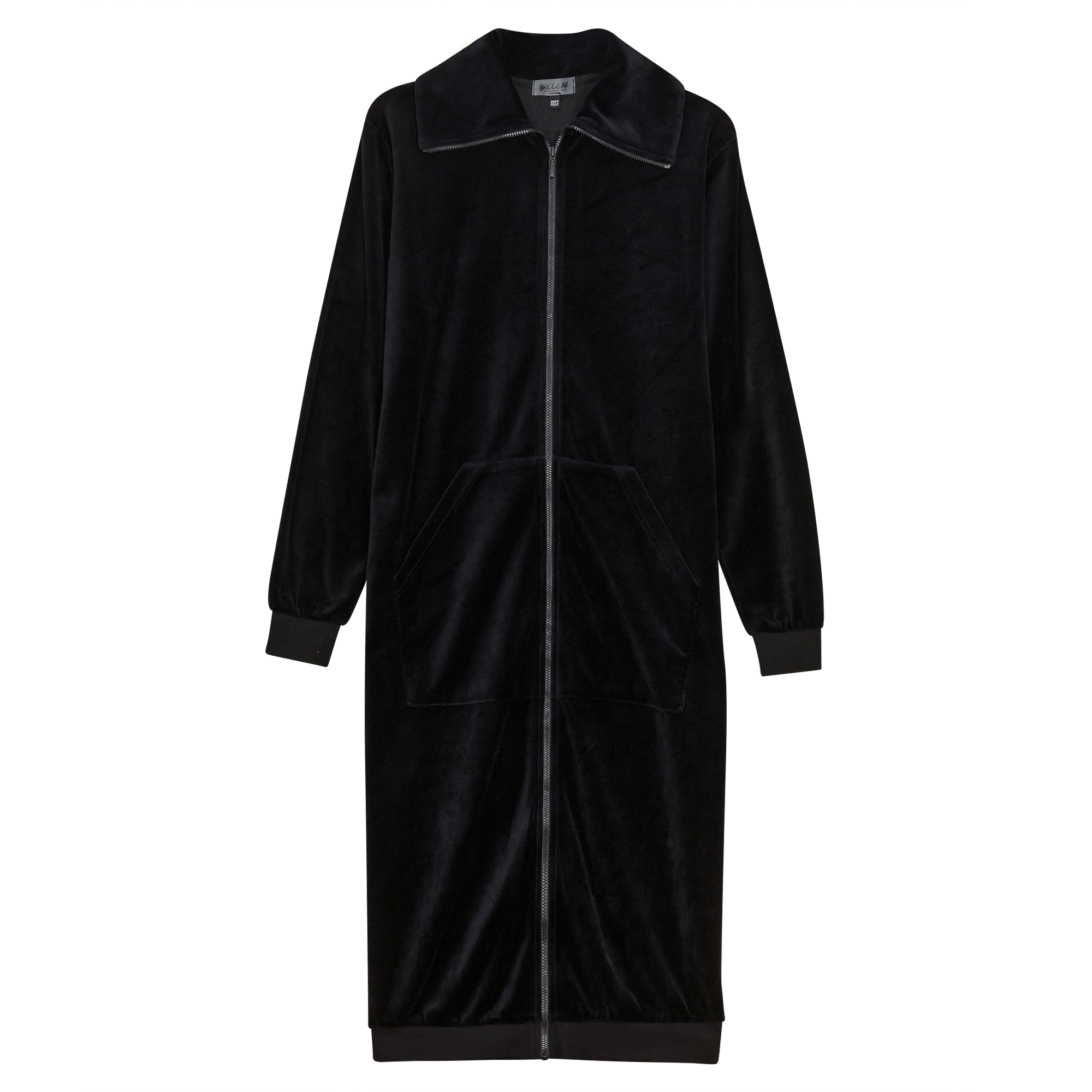 Cotton Velour Dress in Black by Unclear