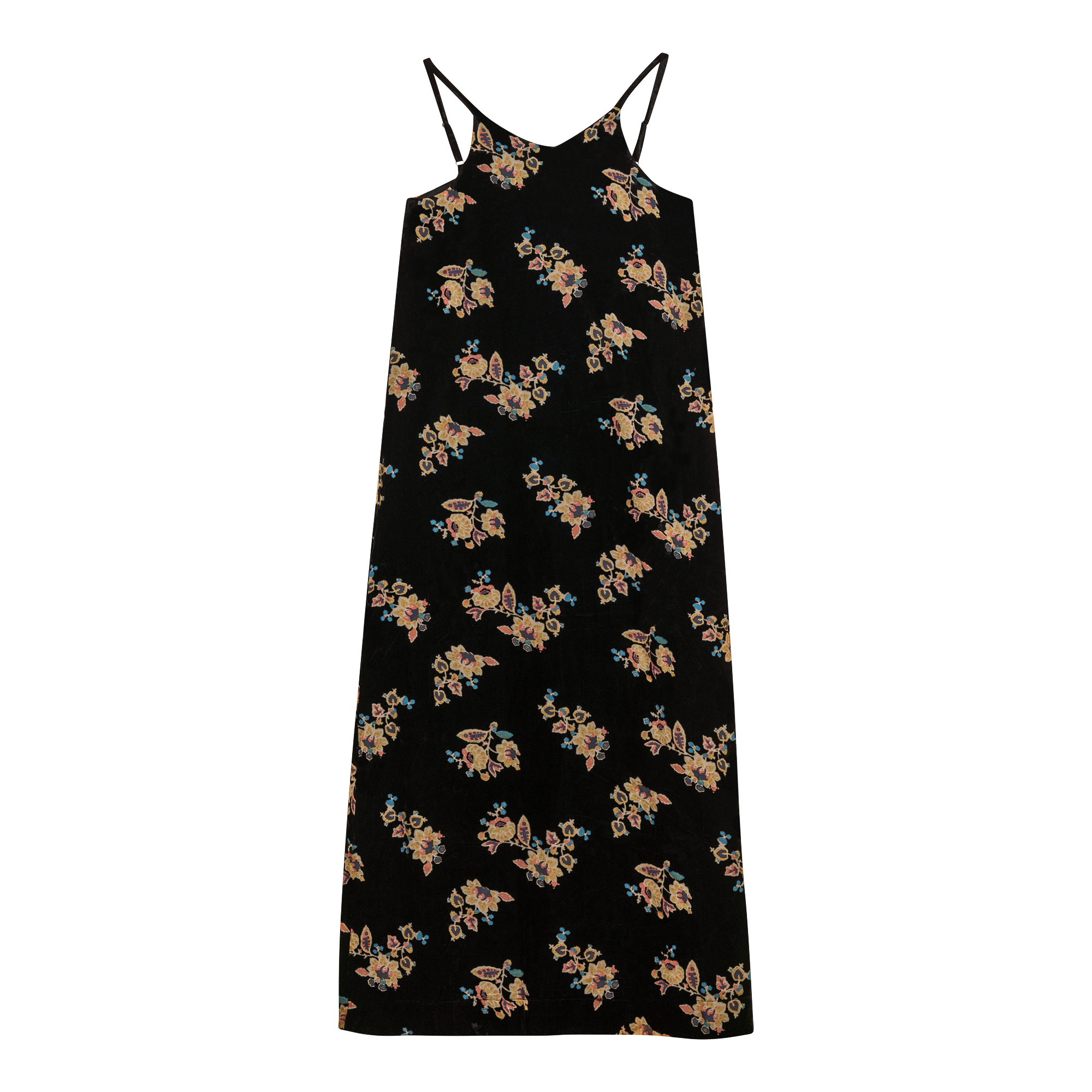 Velvet Floral Jumper in Black by Noni