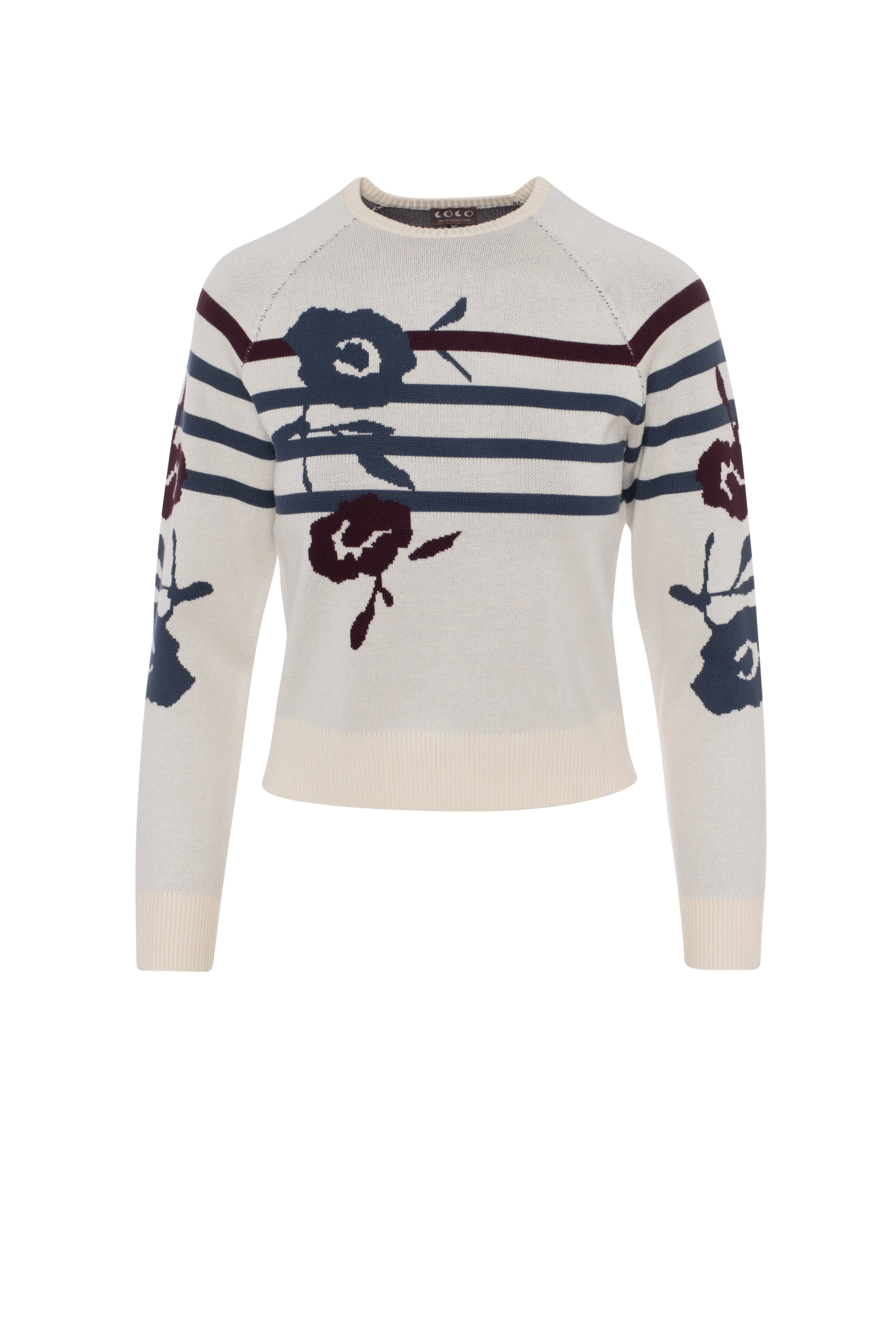 Striped knit Sweater in Cream by Coco