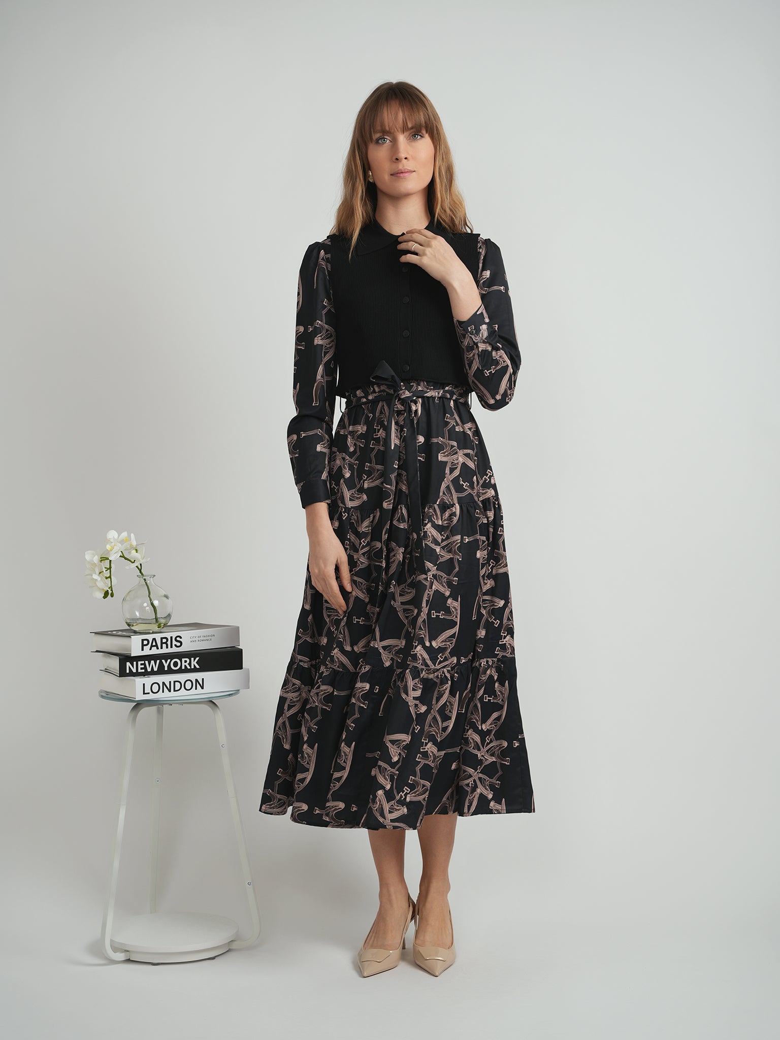 Cropped Midi Dress Set in by MiuMax