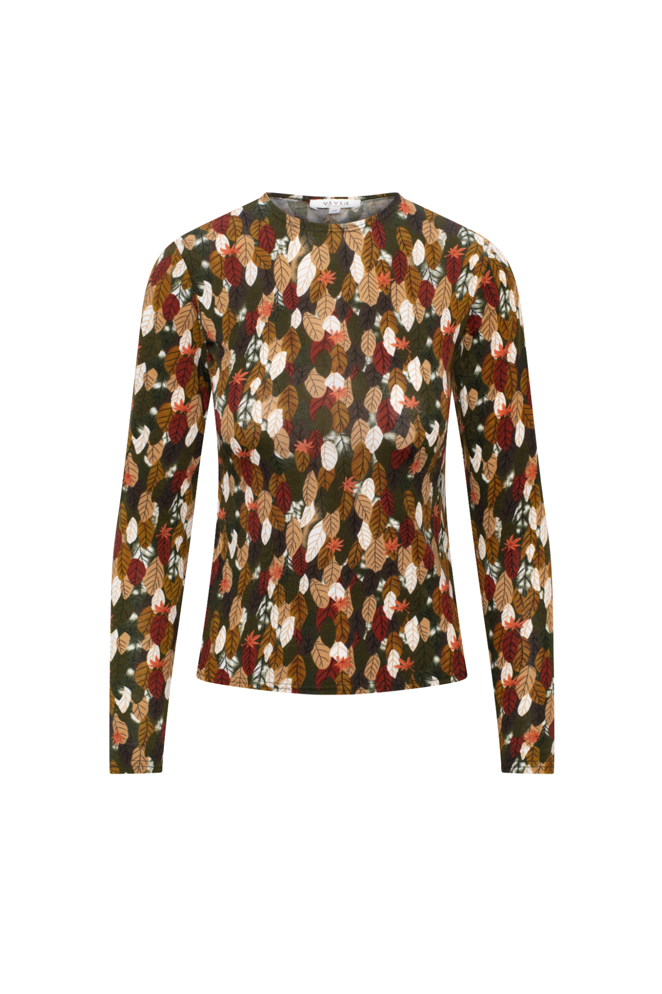 Printed Tee in Olive Rust by Vivid