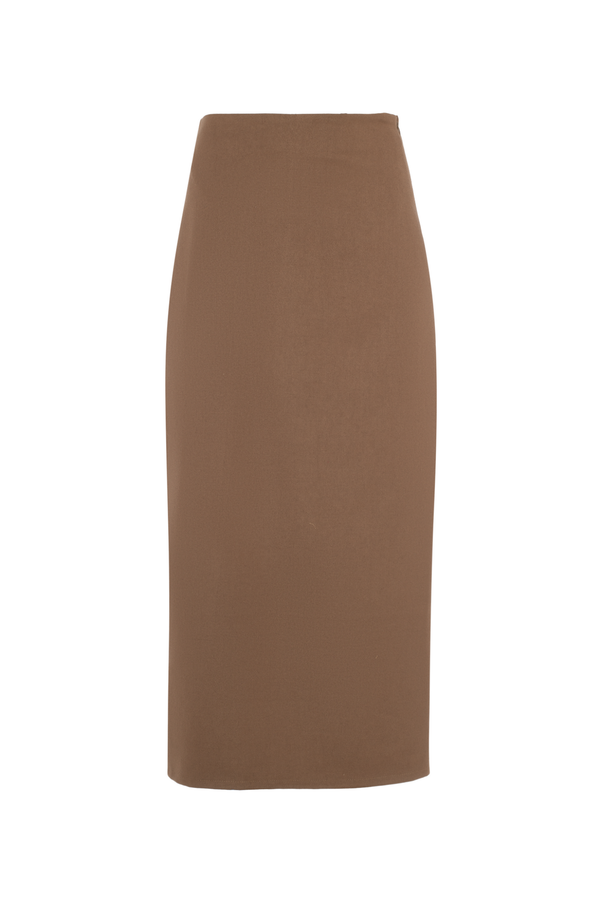 Cool Wool Midi A Line Strap Skirt in Cognac by Faves