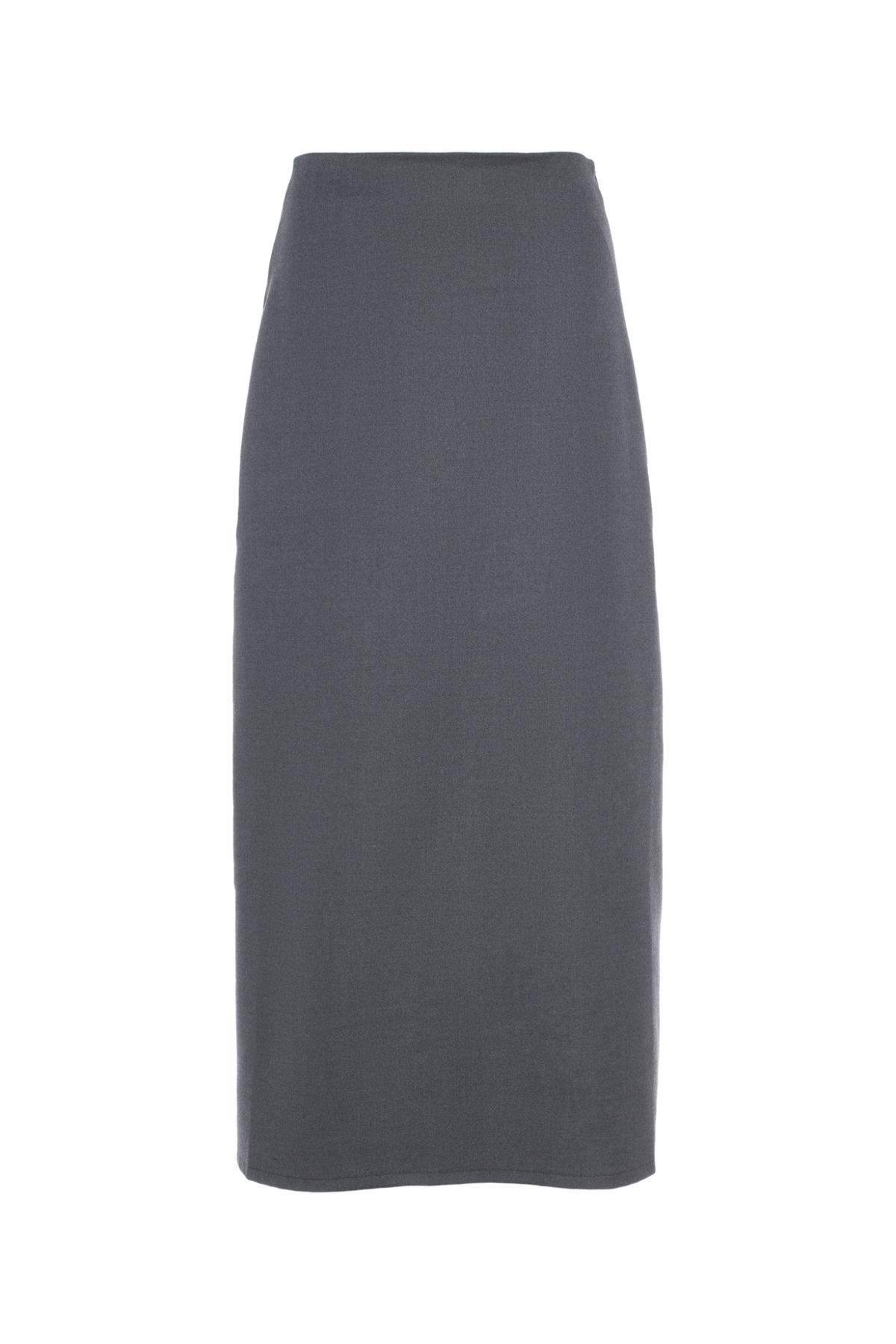 Cool Wool Midi A Line Strap Skirt in Medium Grey Mix by Faves