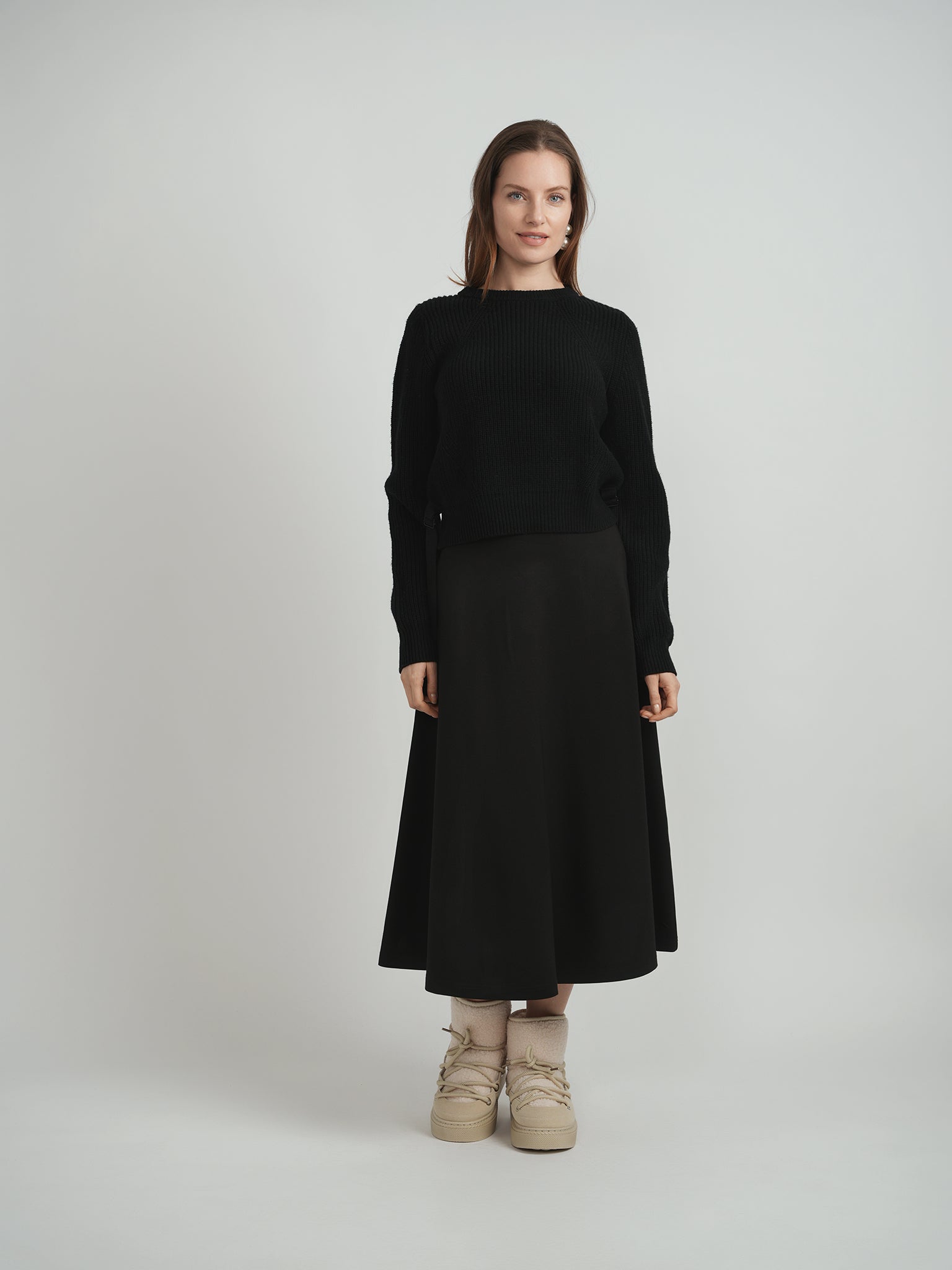 Cropped Belt Sweater in by MiuMax