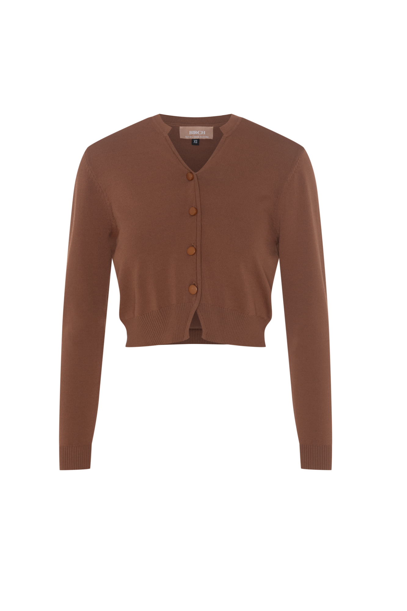 Cropped Open Knit Cardigan in Birch by Birch