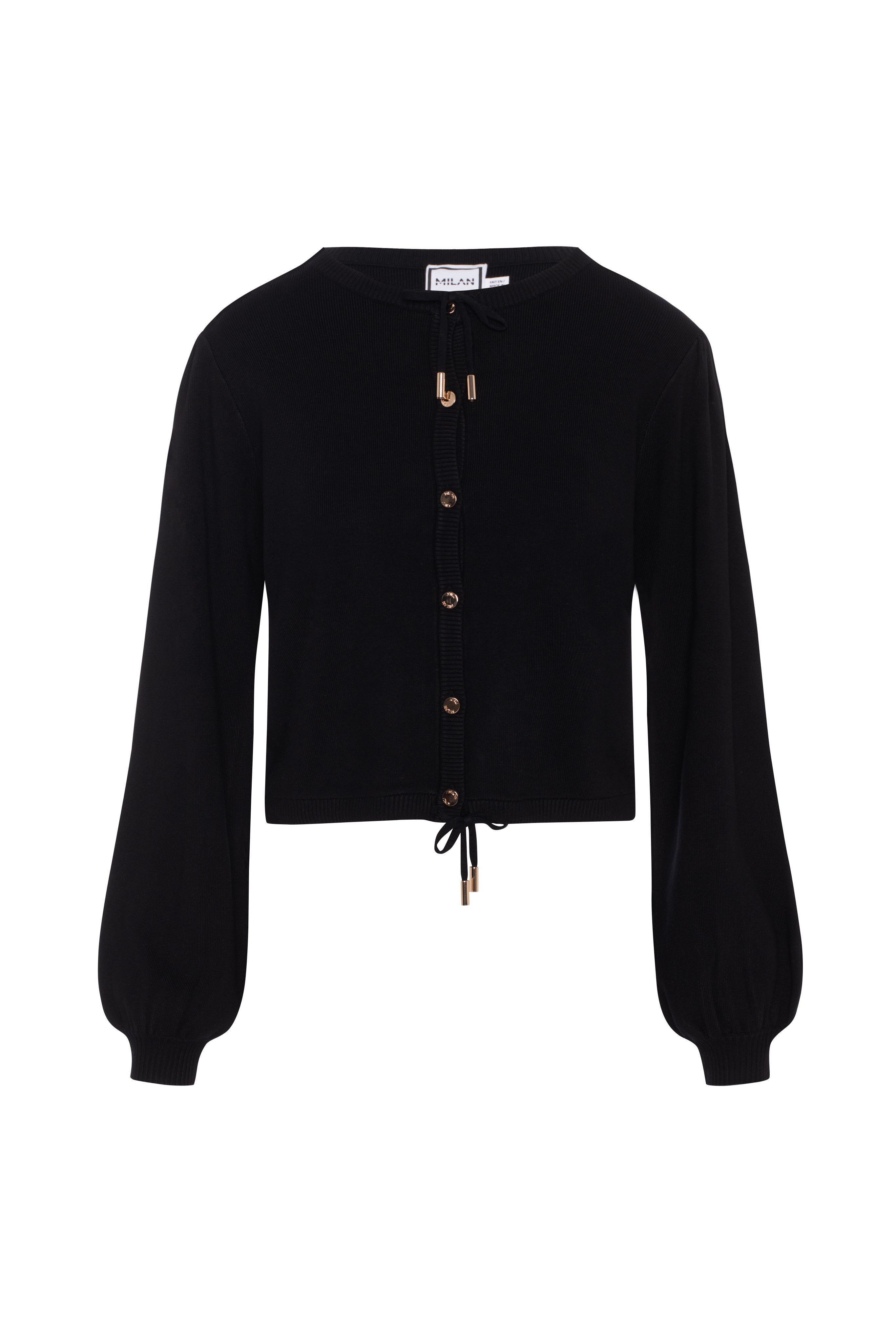 Cropped Knit Cardigan in by Milan Italy