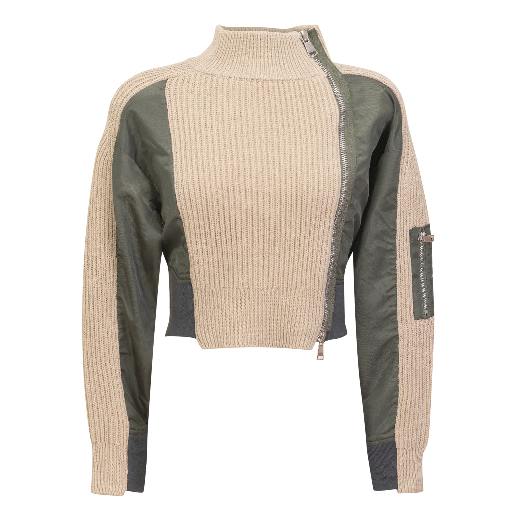 Heavy Knit Sweater Jacket in Oatmeal Olive by Versatile