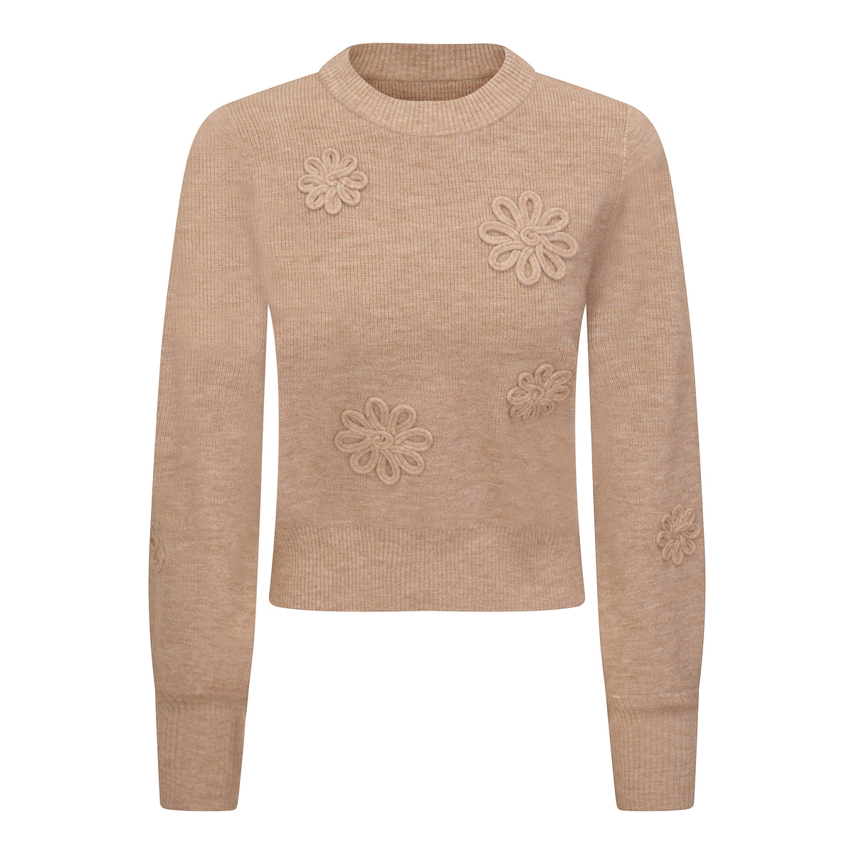 Ribbed Applique Sweater in Oatmeal by Birch