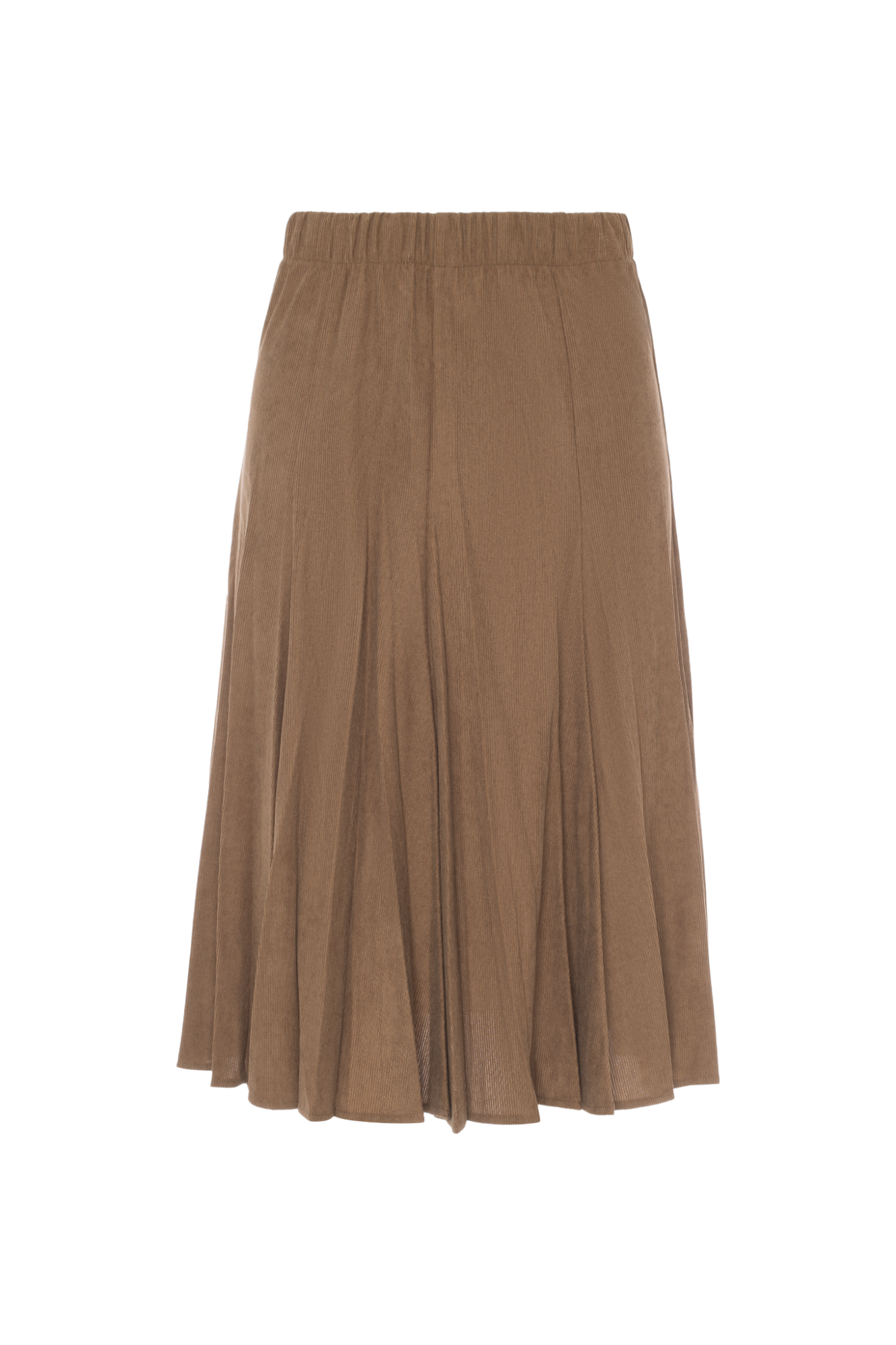 Corduroy Burst Pleated Skirt in Mocha by Mademoiselle
