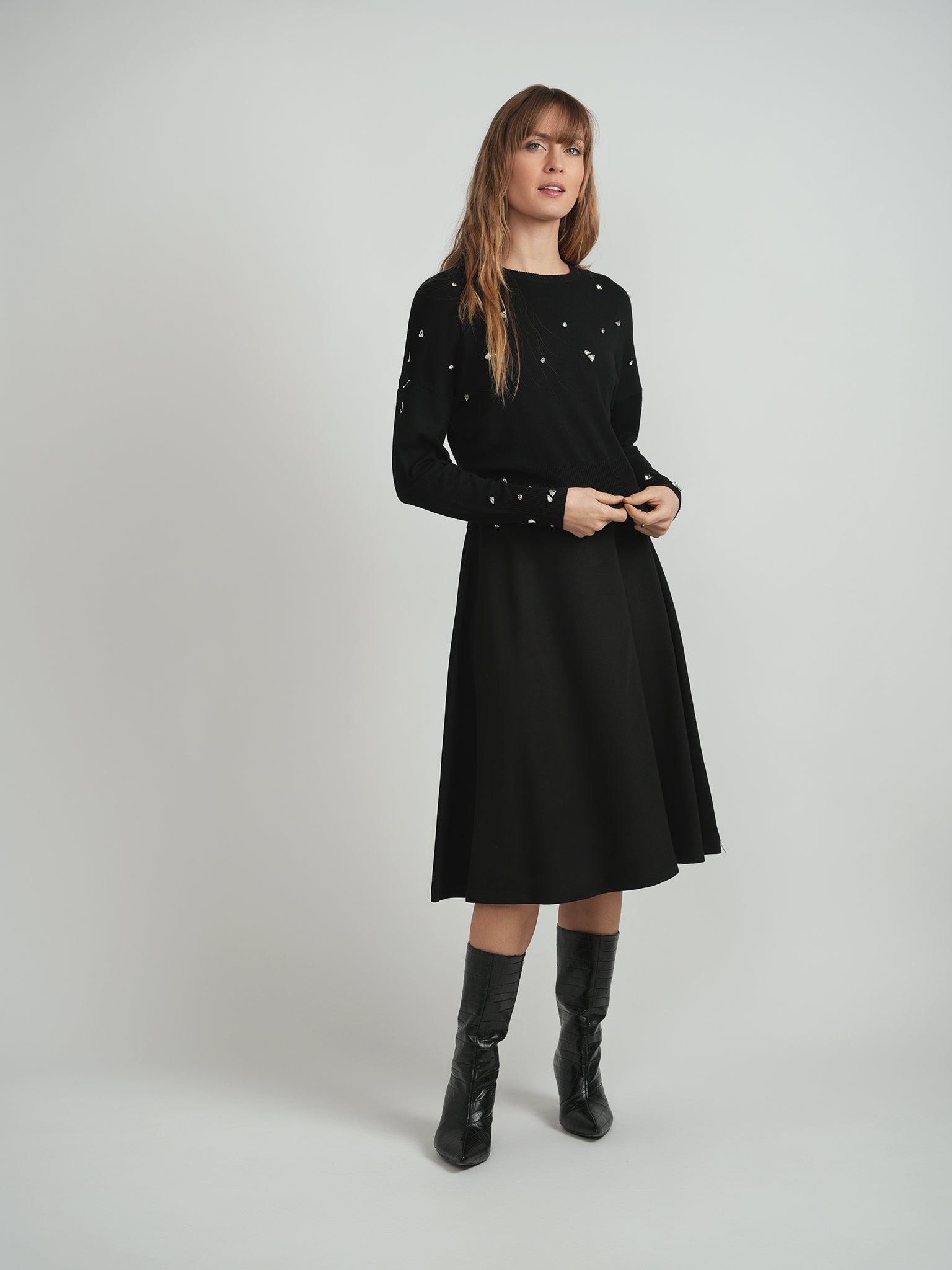 Diamond Sparkled Sweater in by Diciannove