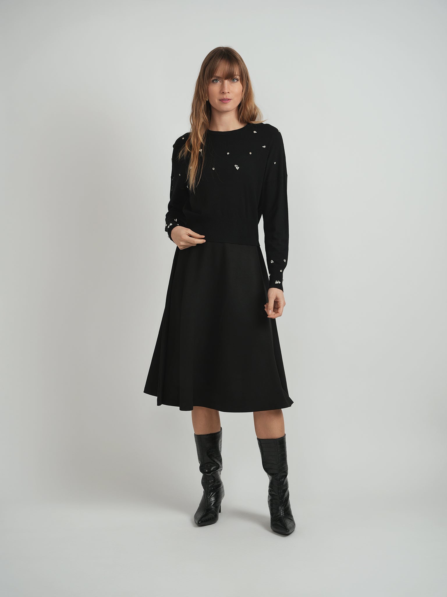 Diamond Sparkled Sweater in by Diciannove