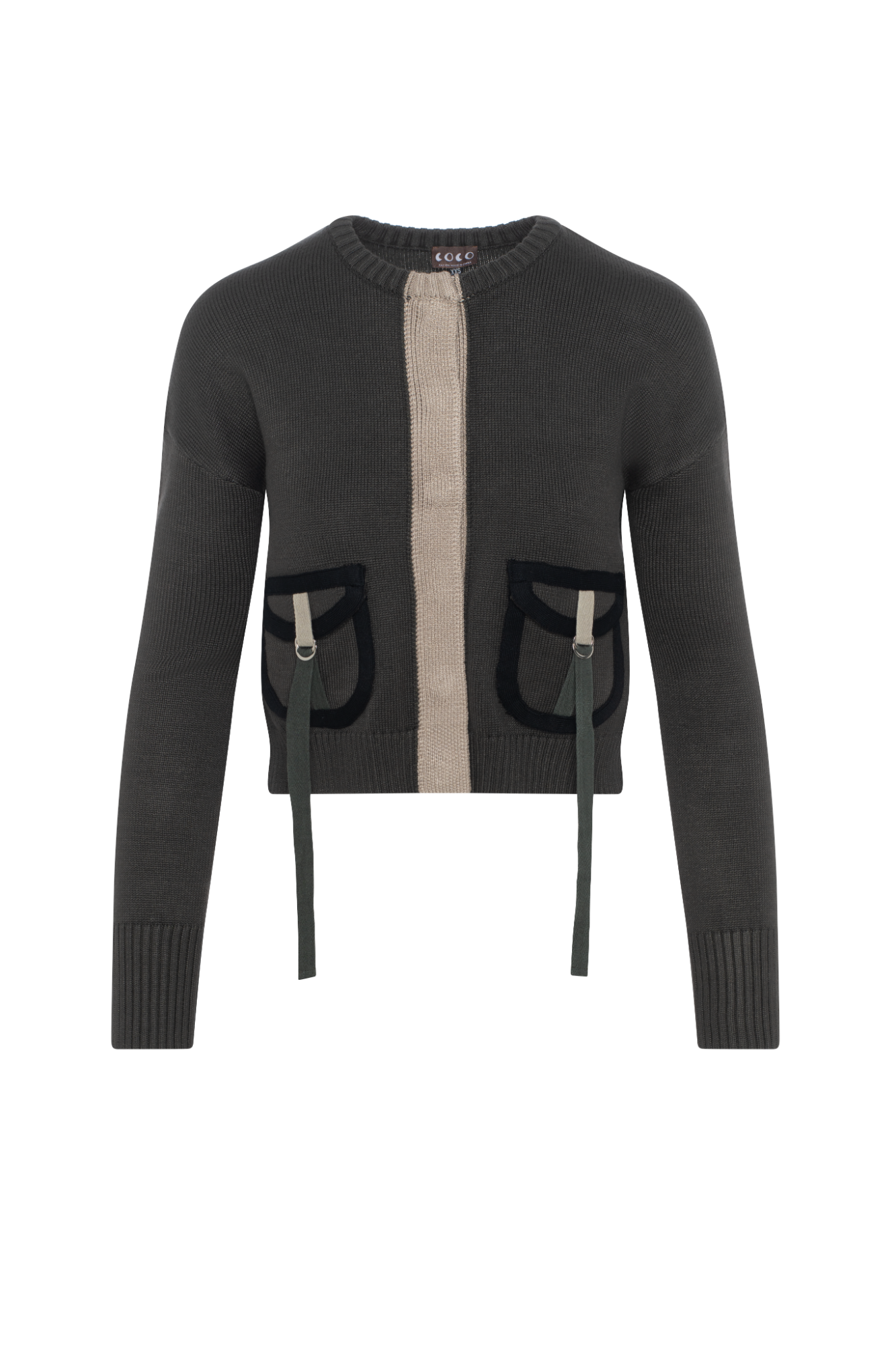 Pocket Sweater in Dark Olive by Coco