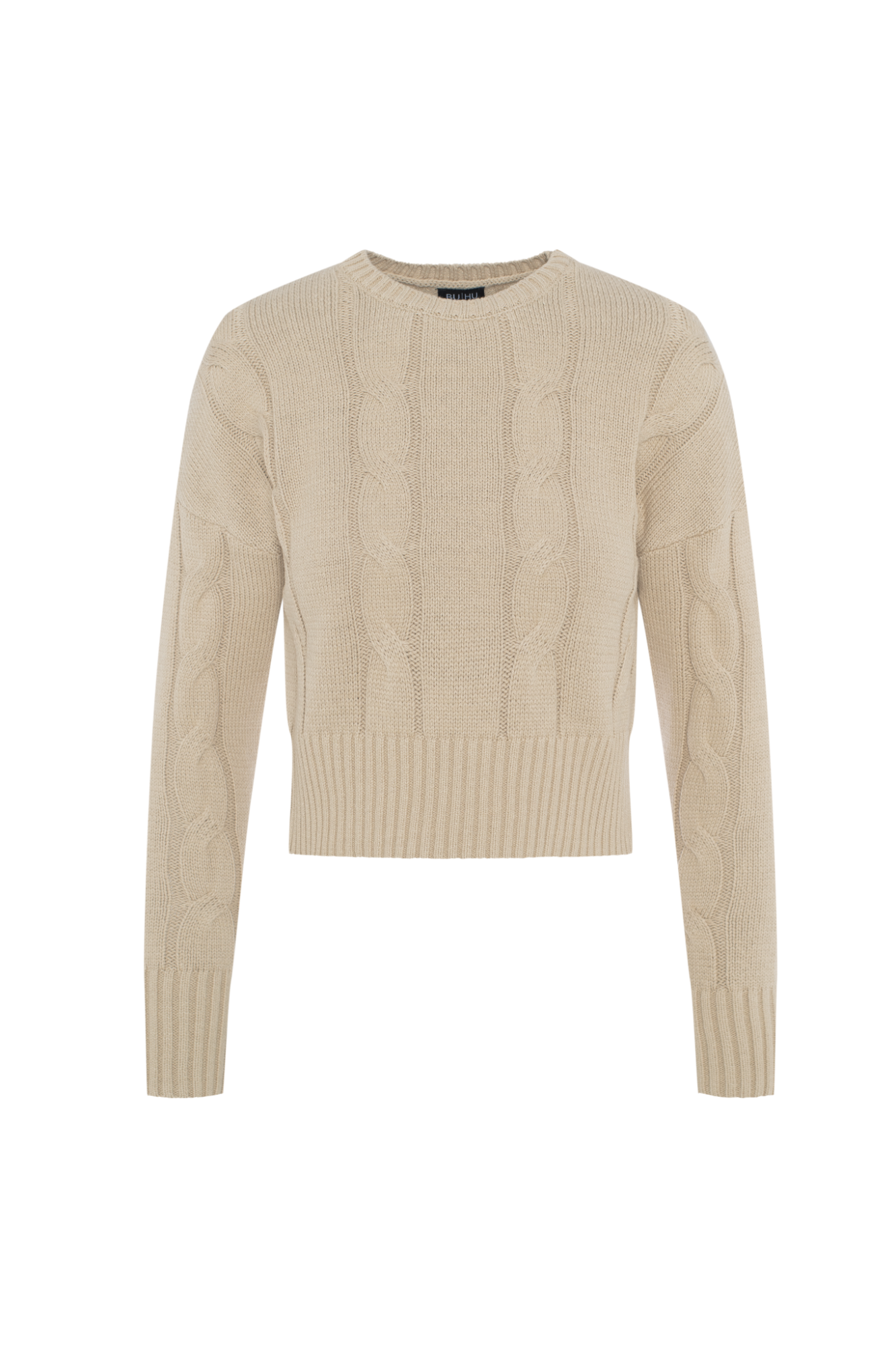 Cable Sweater in Oatmeal by BuHu