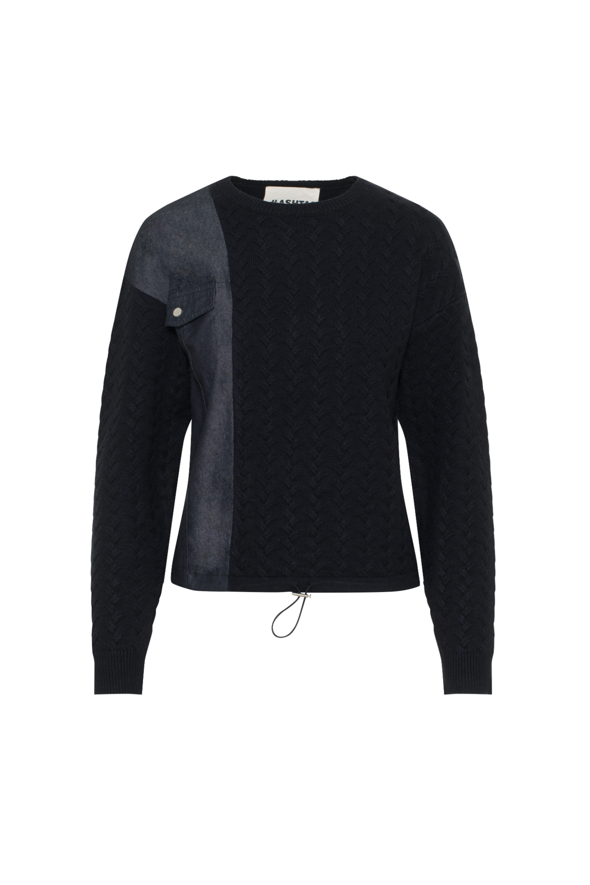 Denim Sweater Combo in Black by Hashtag