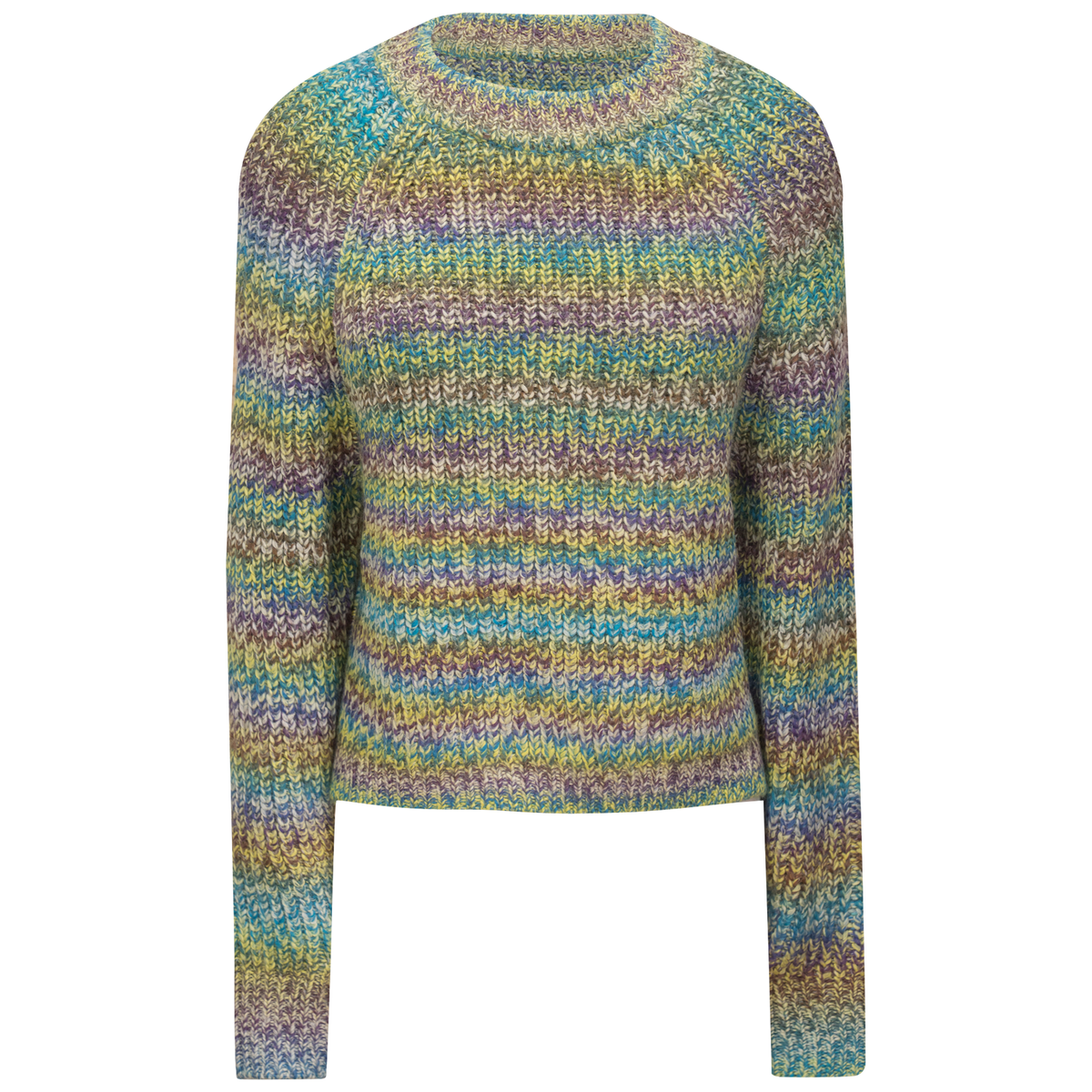 Full Needle Multi Striped Sweater in Black Plum by Spades