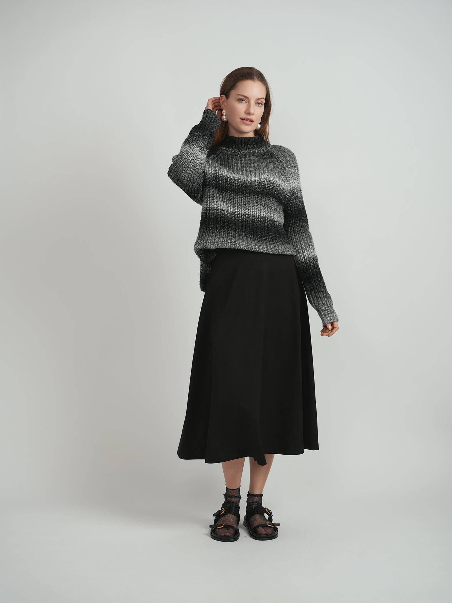 Full Needle Multi Striped Sweater in by Spades