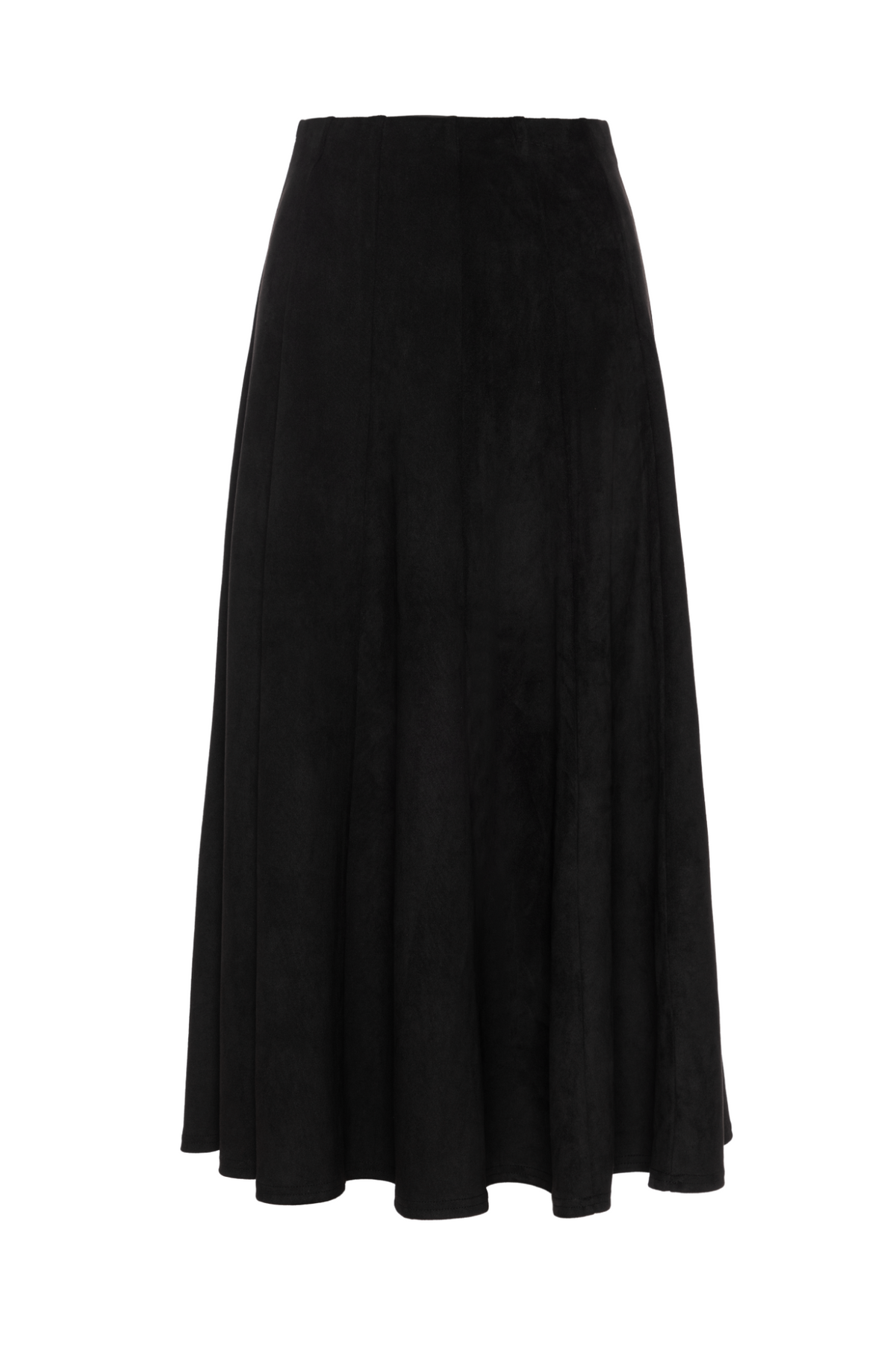 Suede Paneled Skirt in Black by Spades