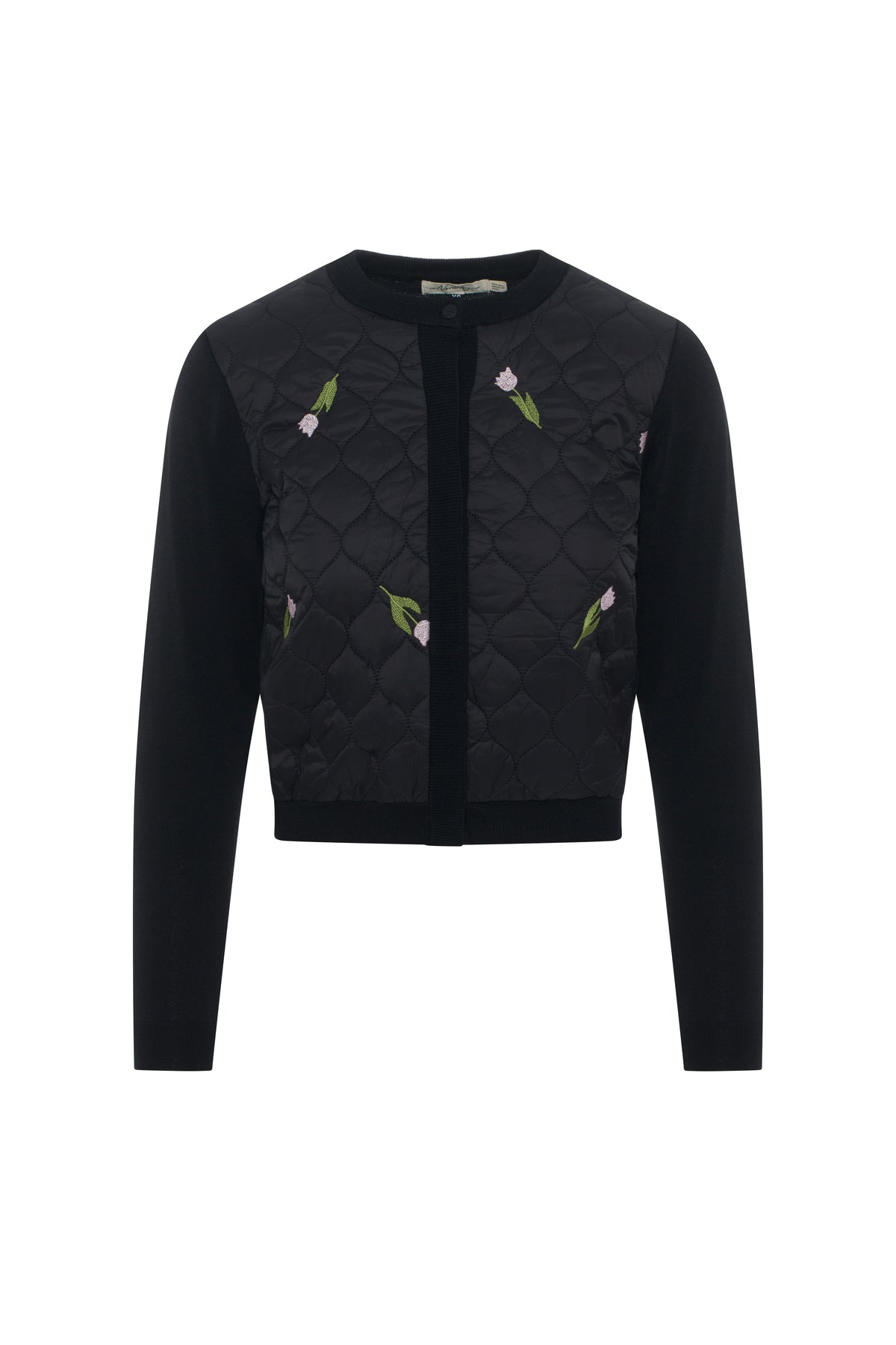 Knit Sweater Cardigan in Black by The Norway Club