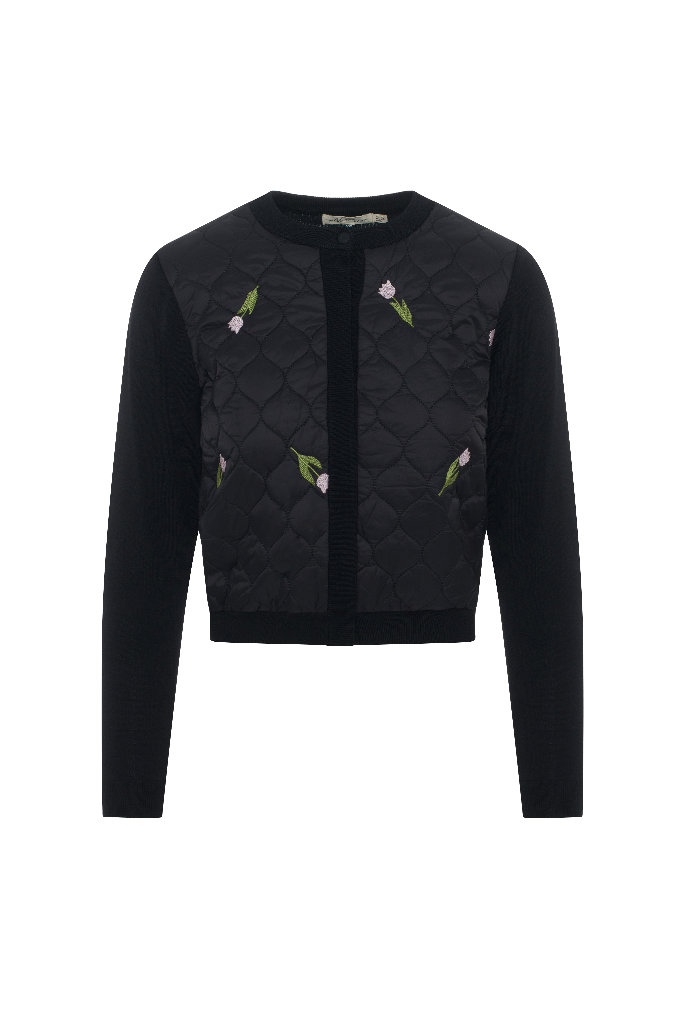 Knit Sweater Cardigan in Black by The Norway Club