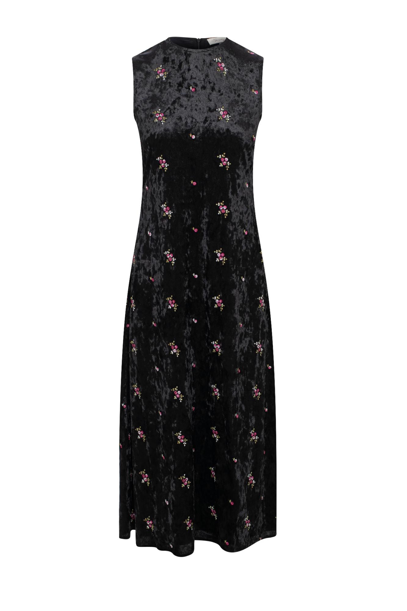 Embroidery Velour Maxi Jumper in Black by The Norway Club