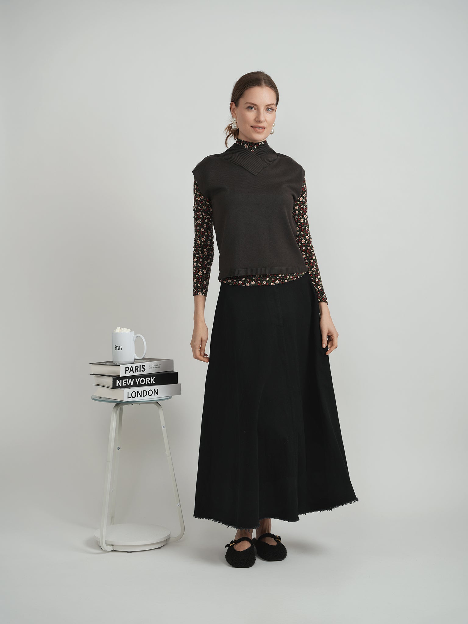 High V-neck Knit Vest in by Versatile