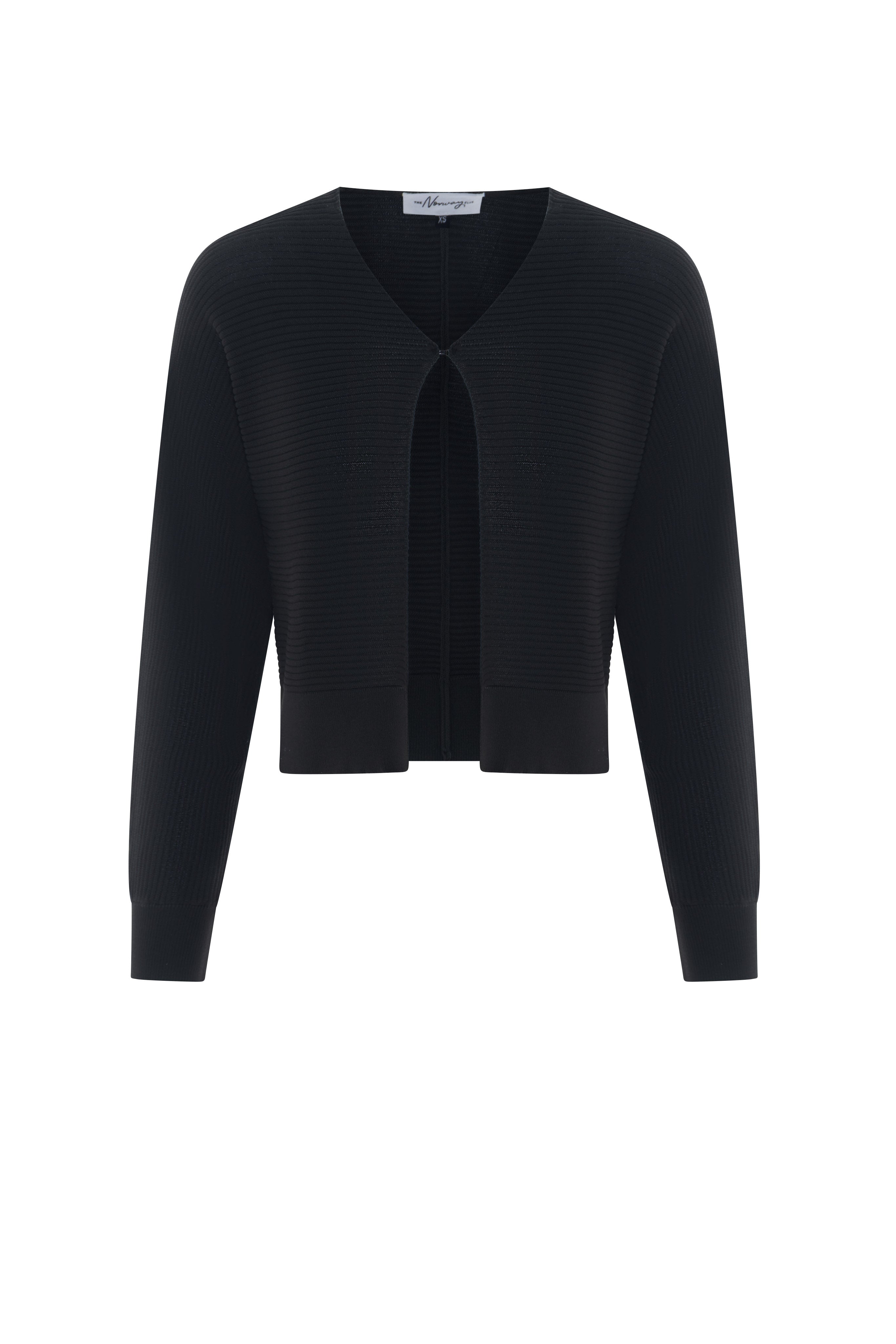 Cropped Knit Bolero in Dark Olive by The Norway Club