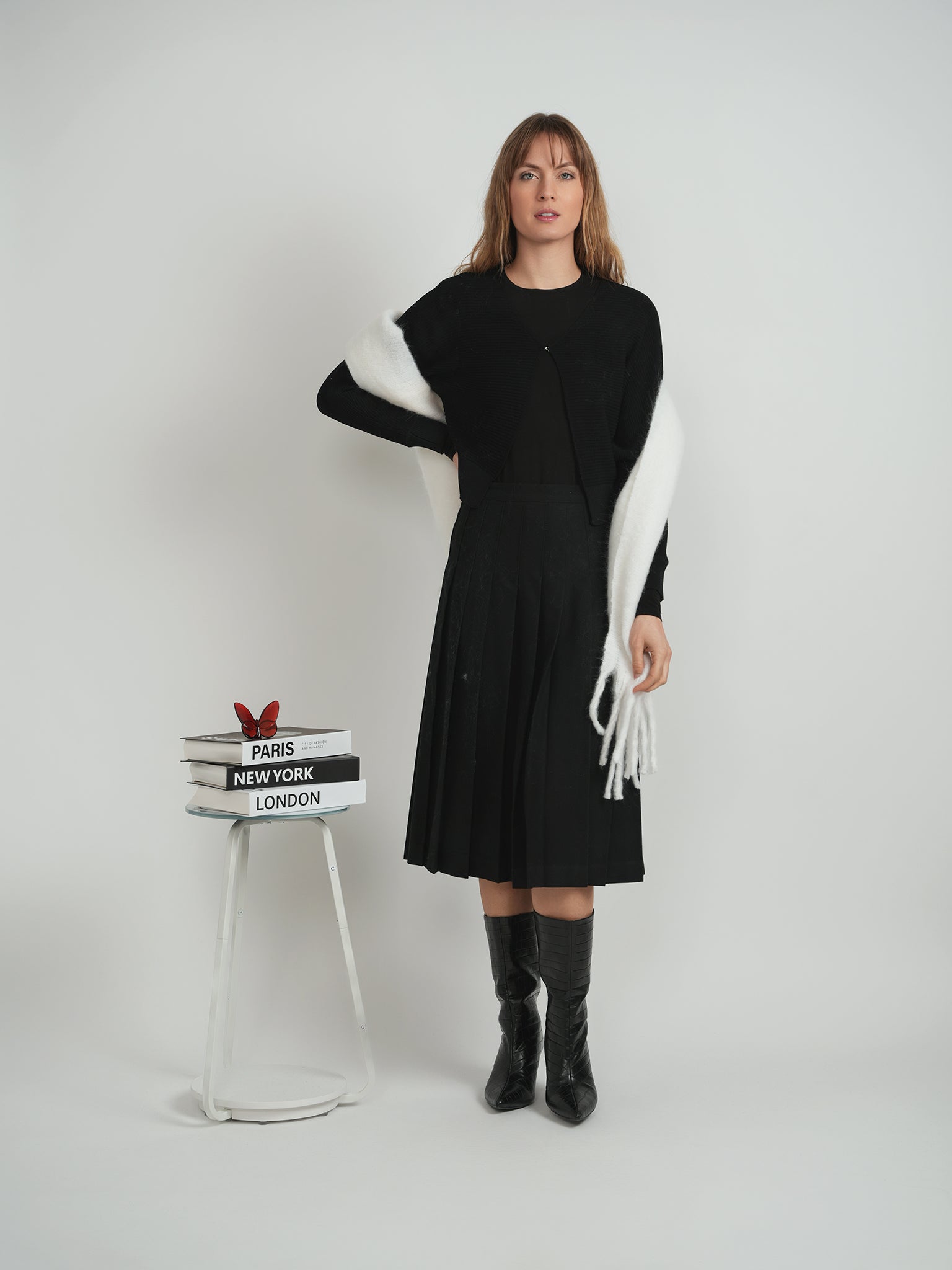 Cropped Knit Bolero in by The Norway Club