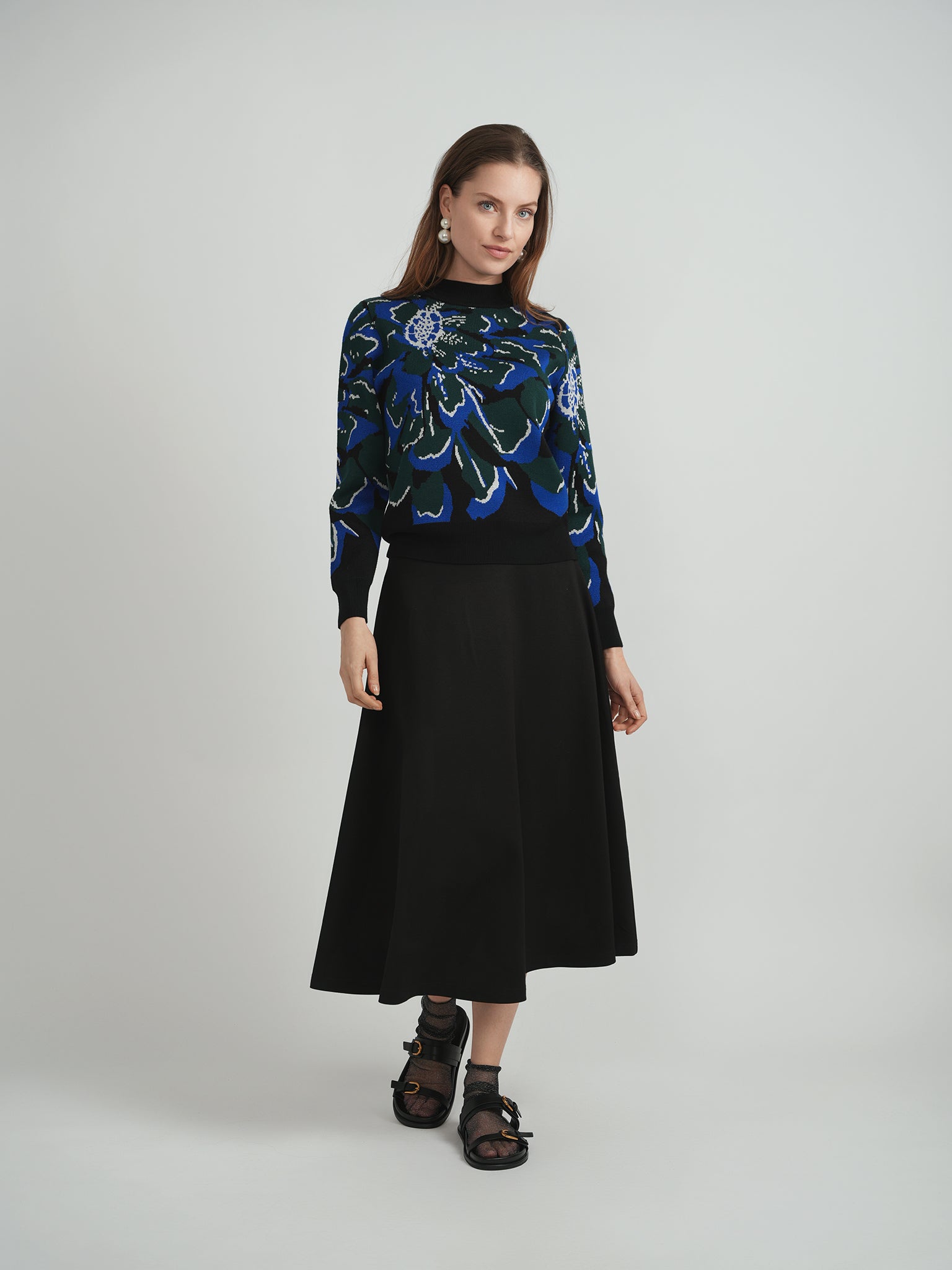 Floral Knit Sweater in by Coco