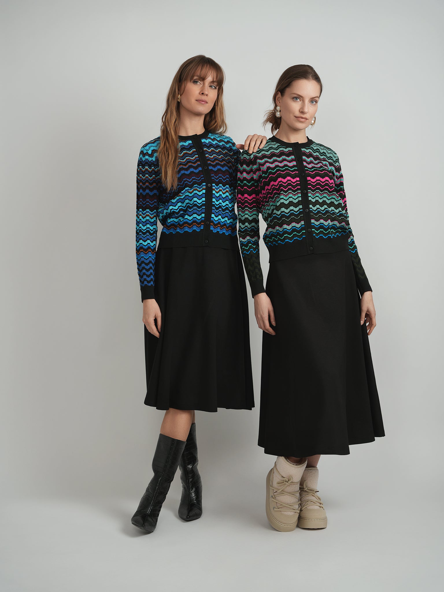 Crochet Multi Color Chevron Cardigan in by Viva K