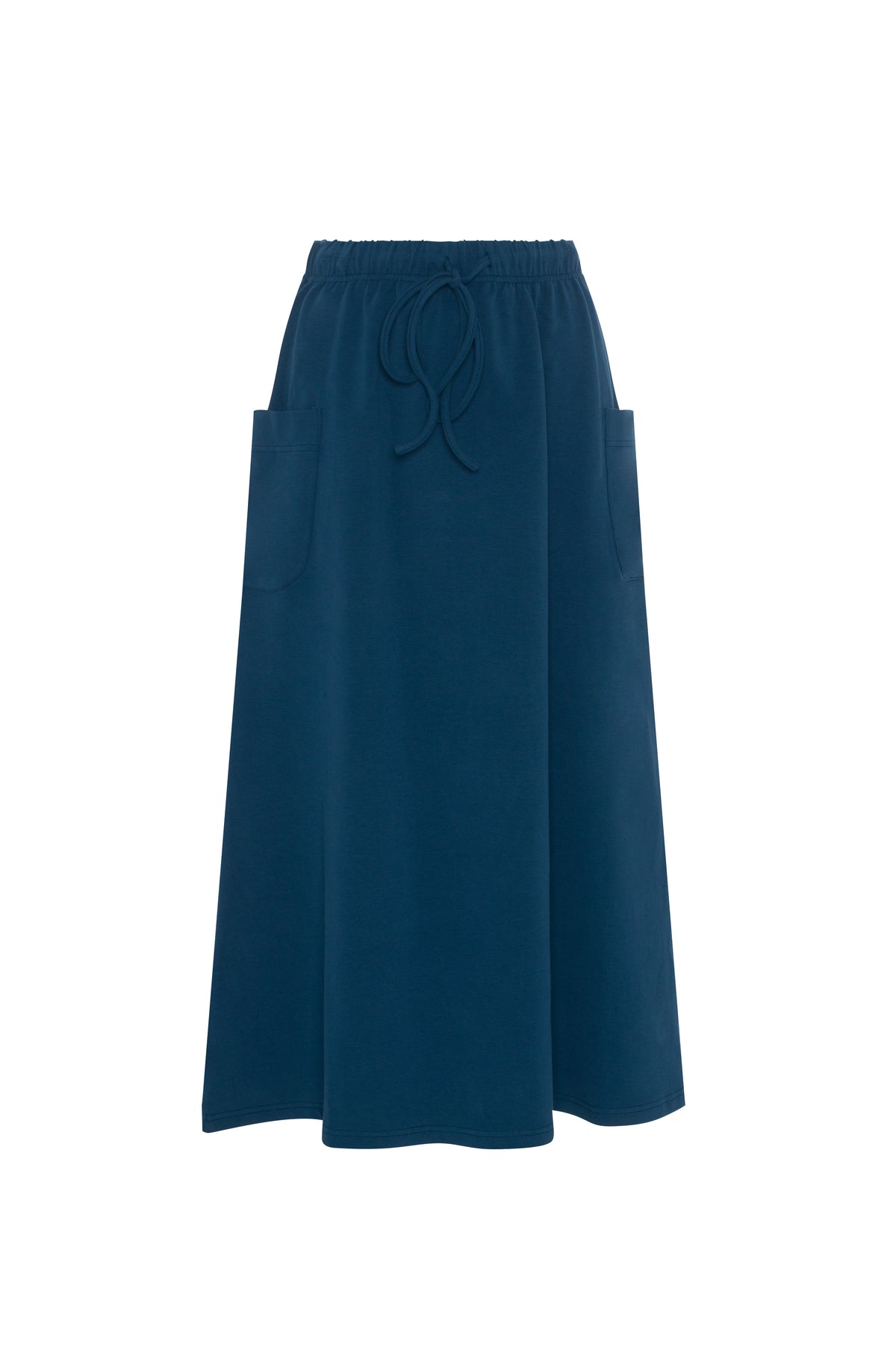Pull On Midi Sweat Skirt in Dark Denim by BuHu