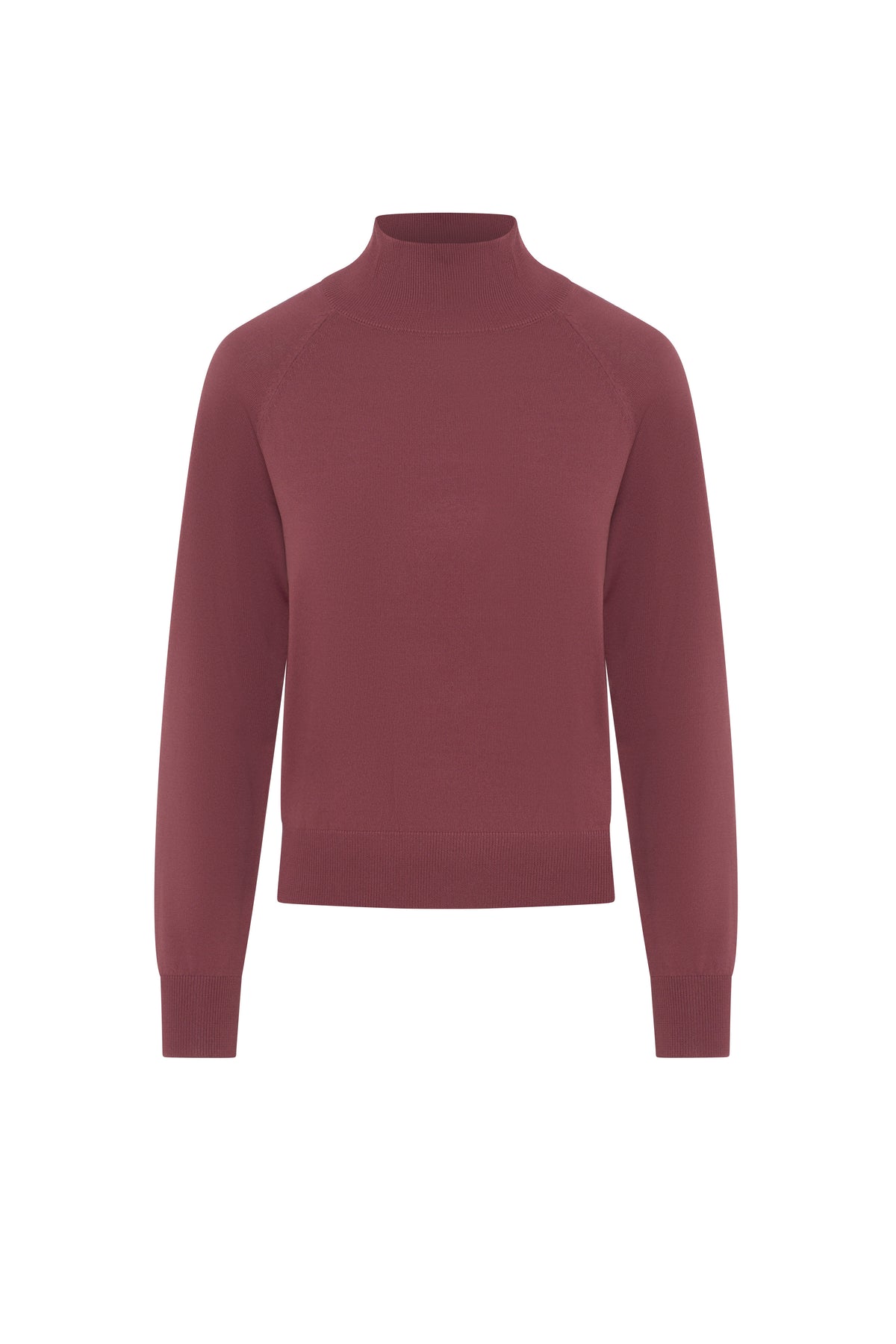 Raglan Sleeves Mock Neck Sweater in Champagne by Vivid