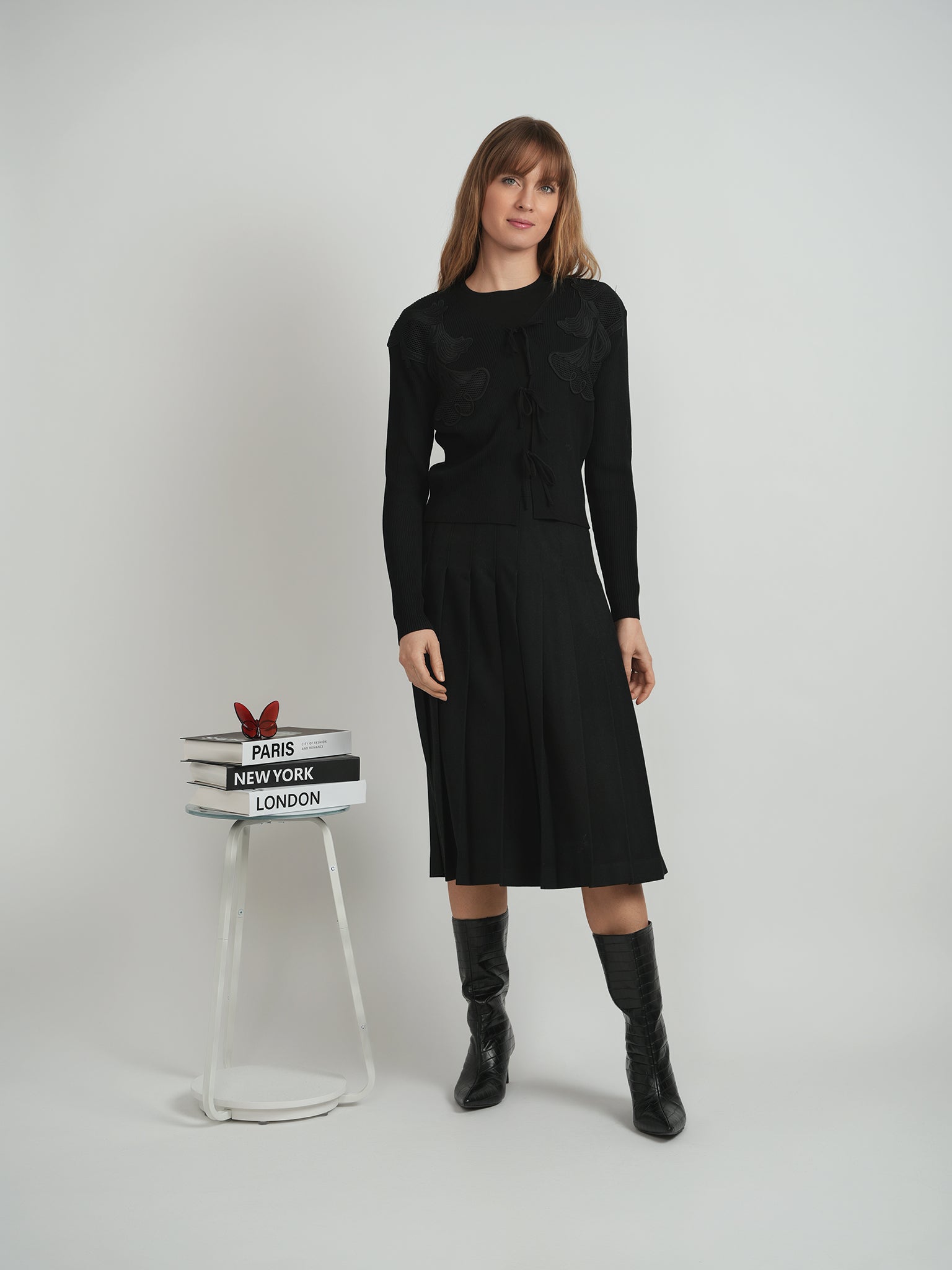 Knit Lace Cardigan in by E.U.X. Exclusive