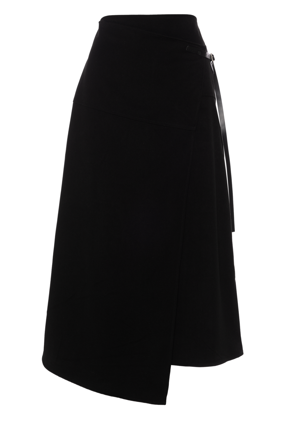 Wool Wrap Skirt in Black by Club Malibu