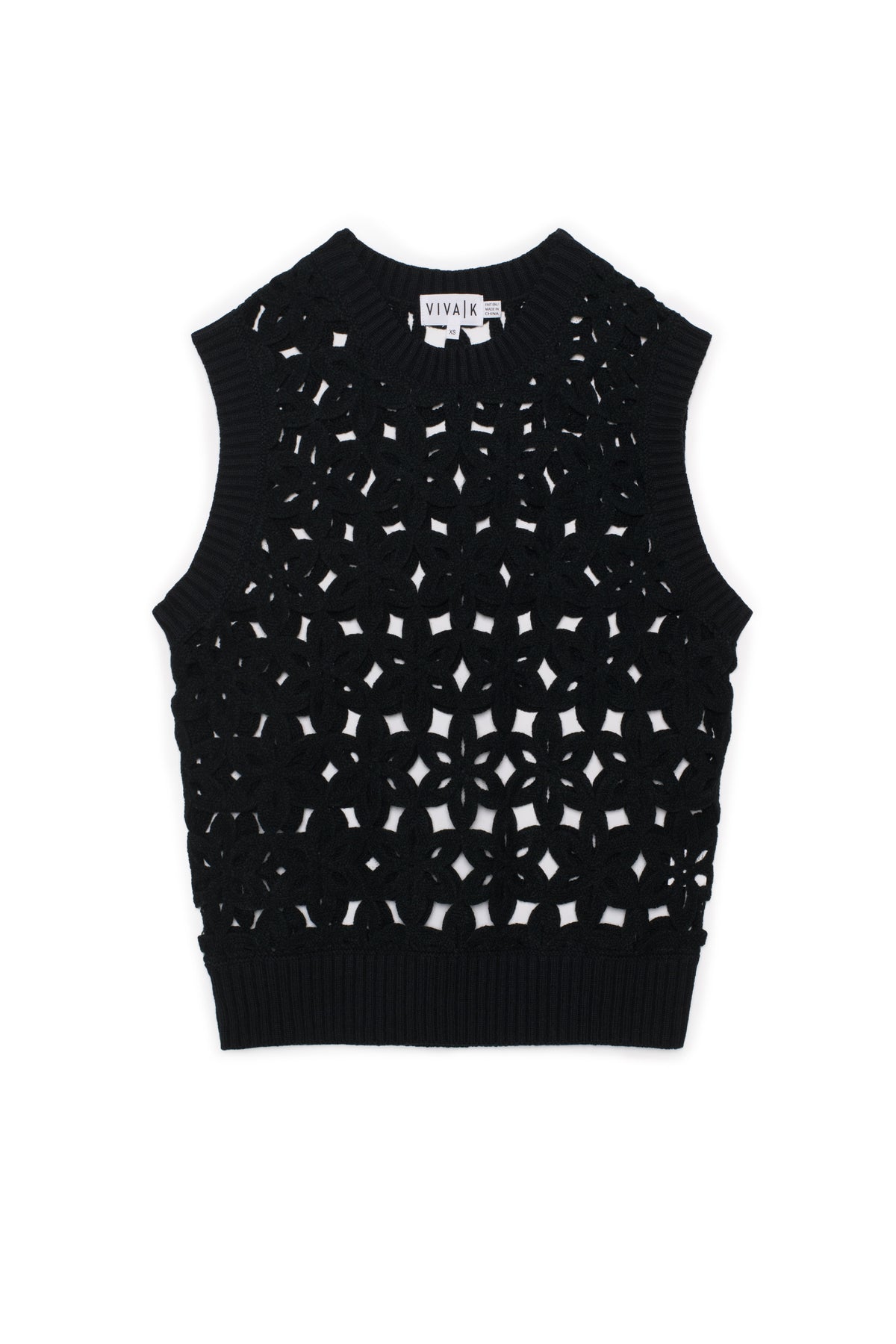 Flower Crochet Knit Vest