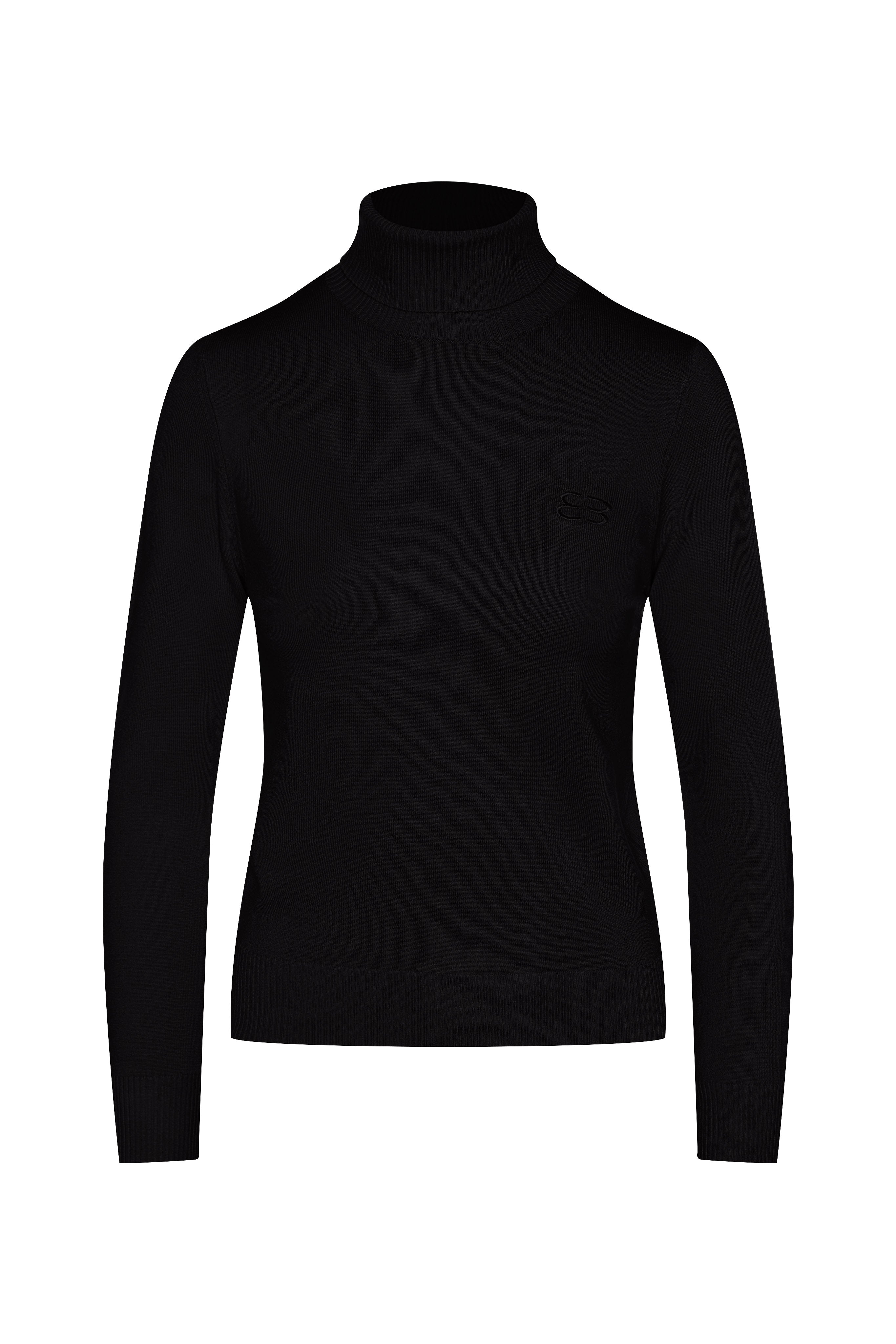 Knit Turtle Neck in Black by MiuMax