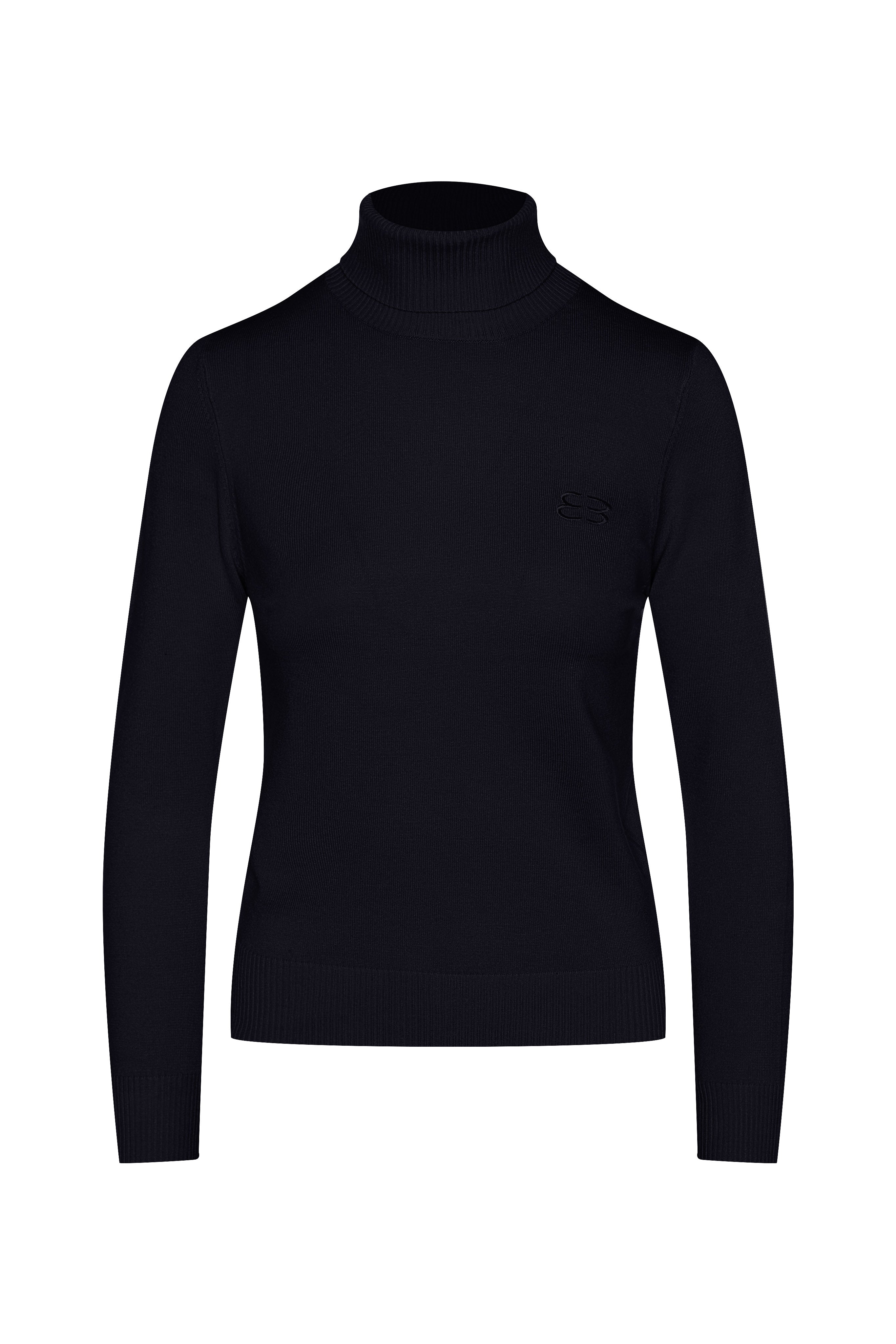 Knit Turtle Neck in Dark Navy by MiuMax