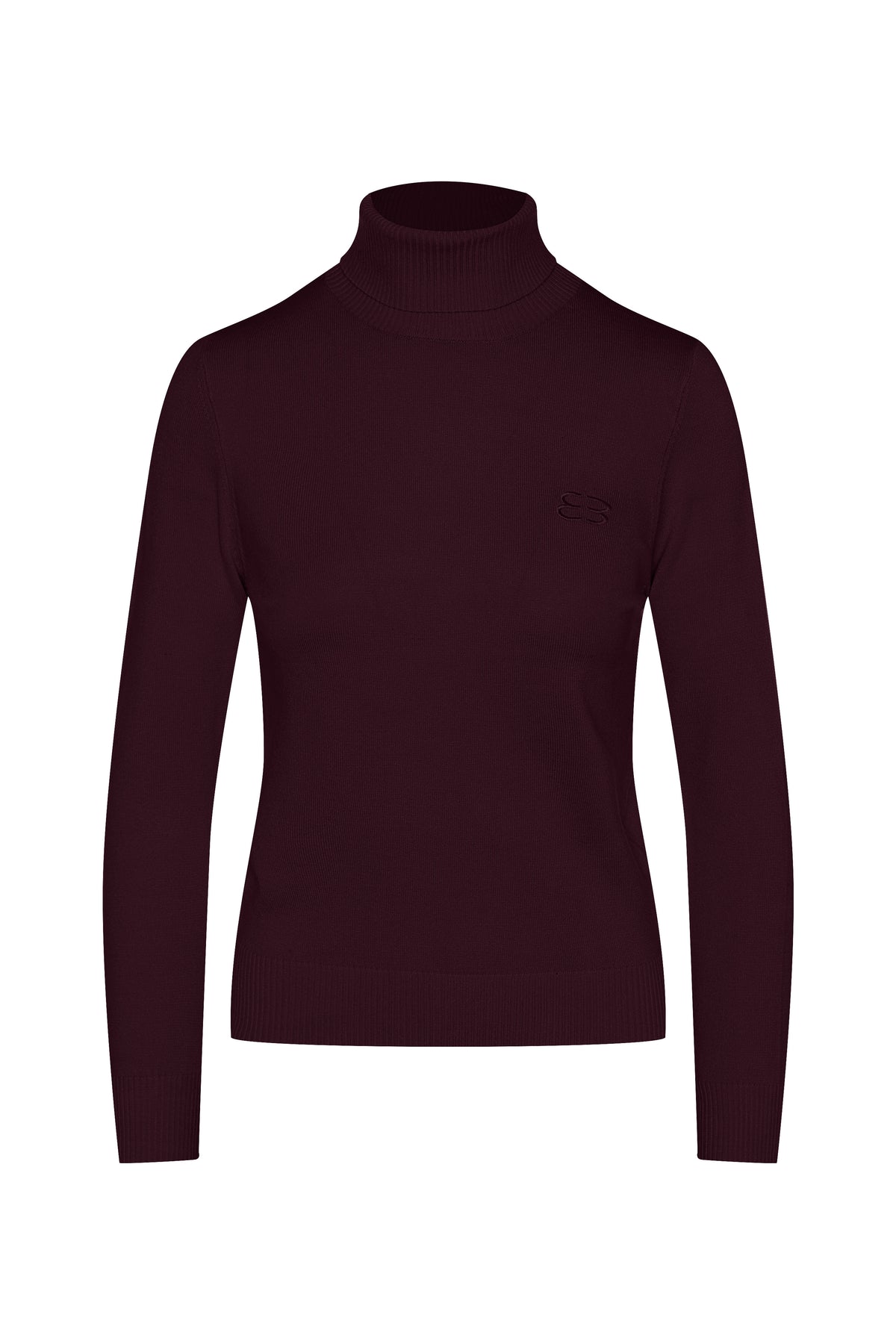 Knit Turtle Neck in Dark Wine by MiuMax