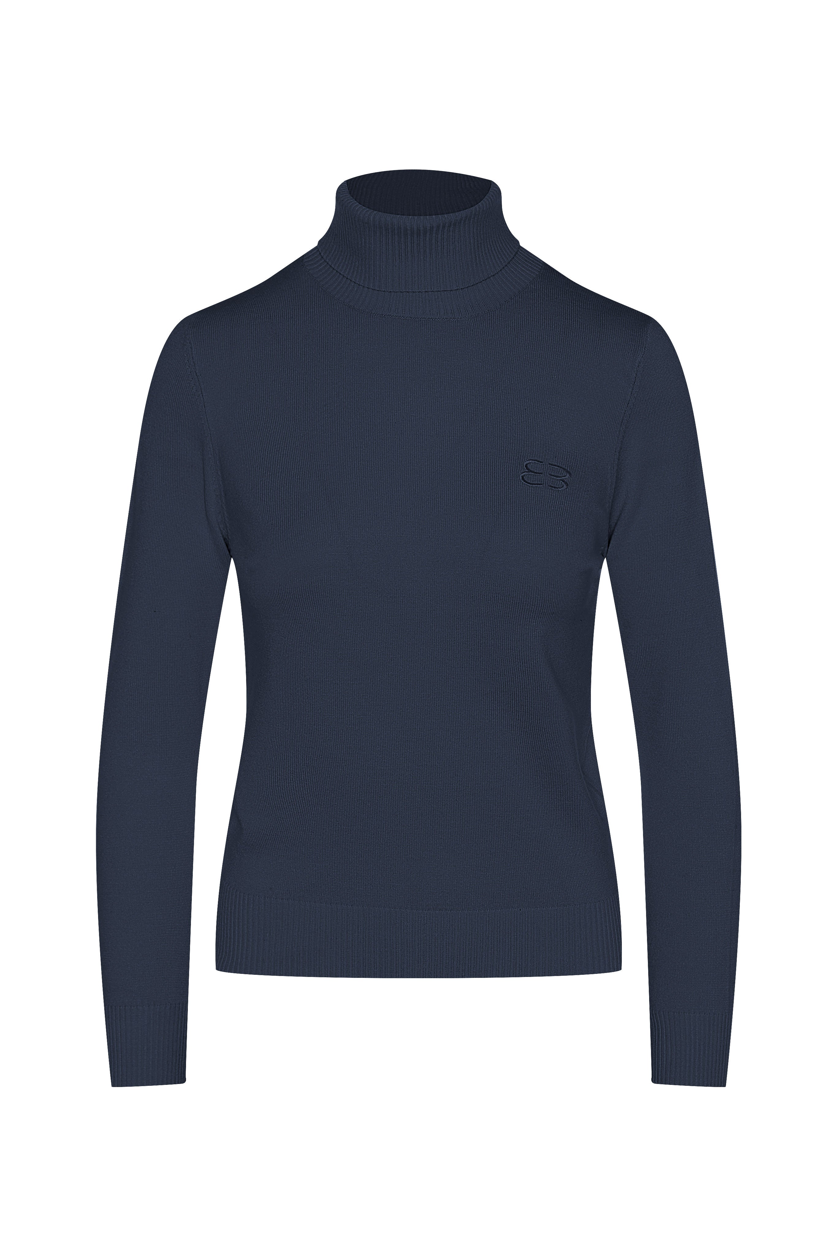 Knit Turtle Neck in Steel Blue by MiuMax
