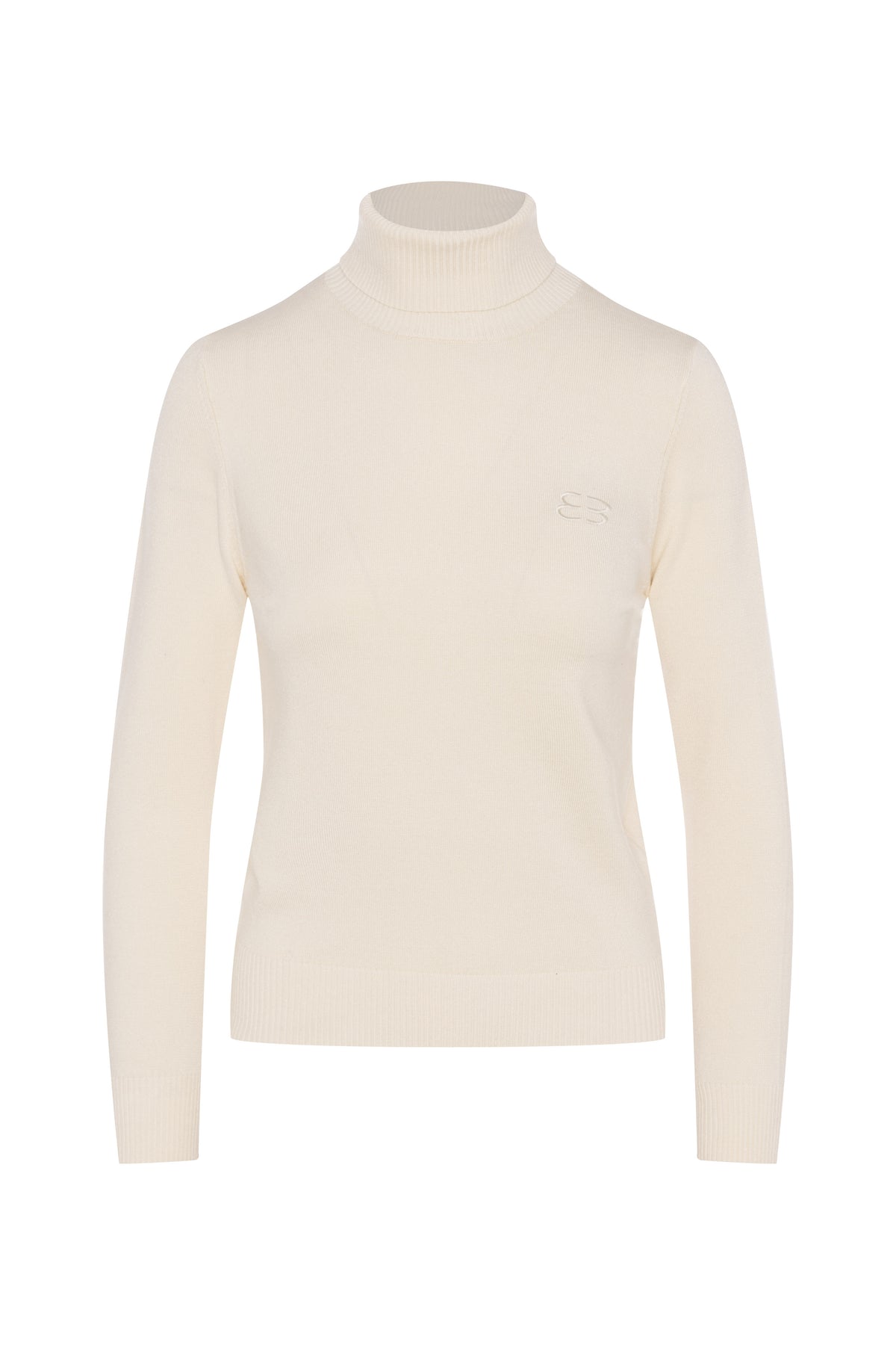 Knit Turtle Neck in Cream by MiuMax