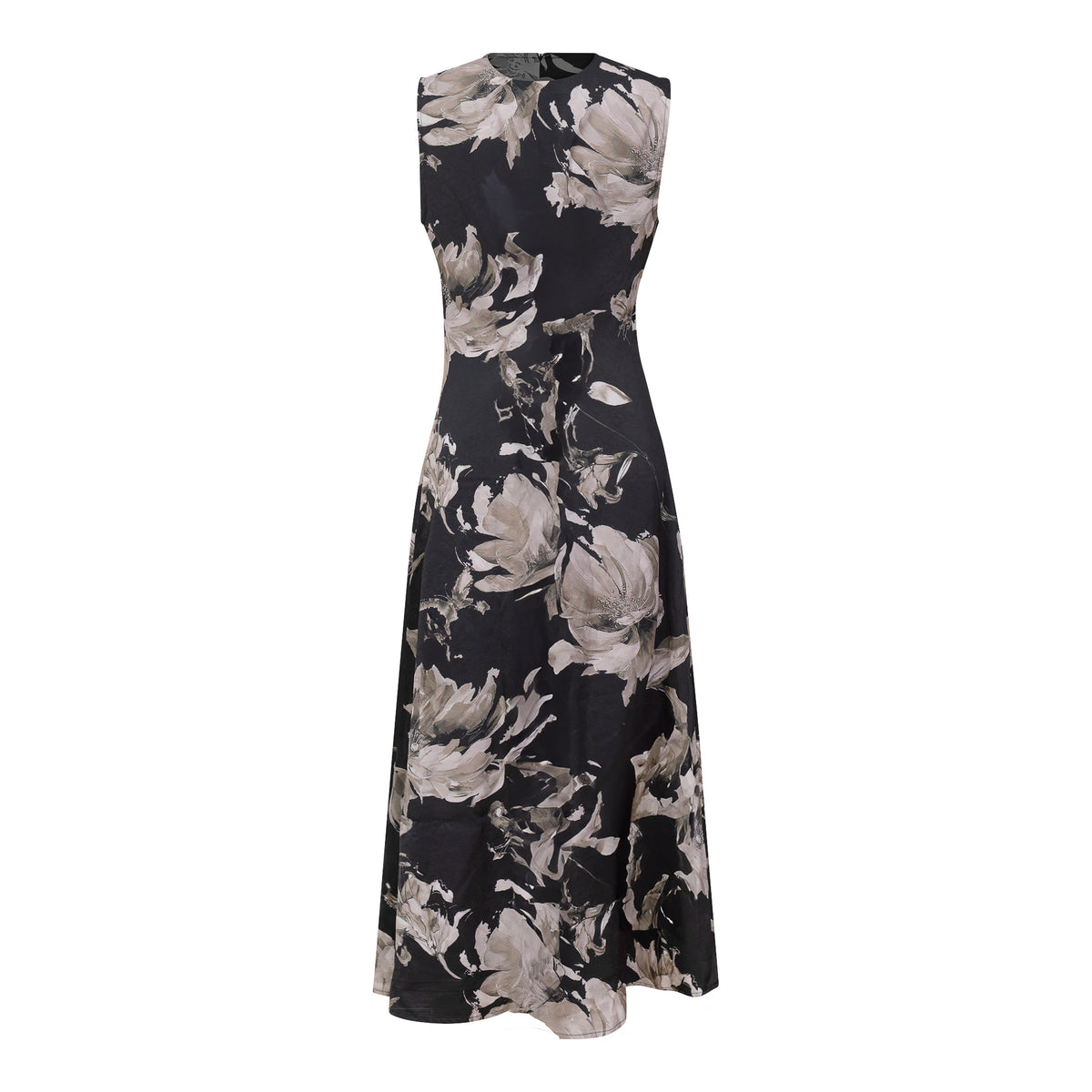 Satin Floral Jumper in Black Ash by Faves