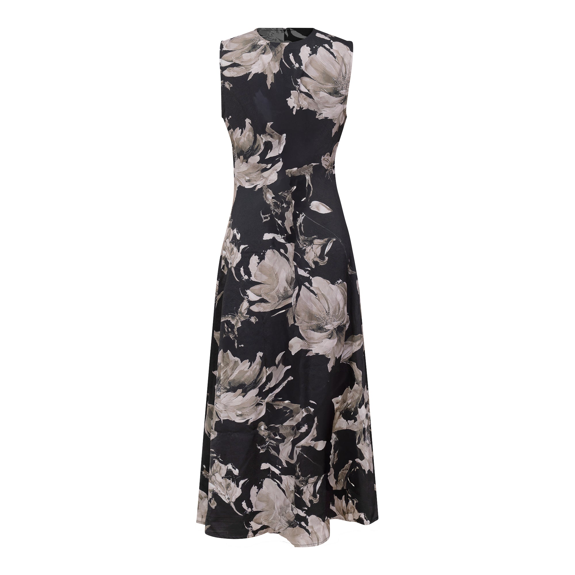 Satin Floral Jumper in Black Ash by Faves