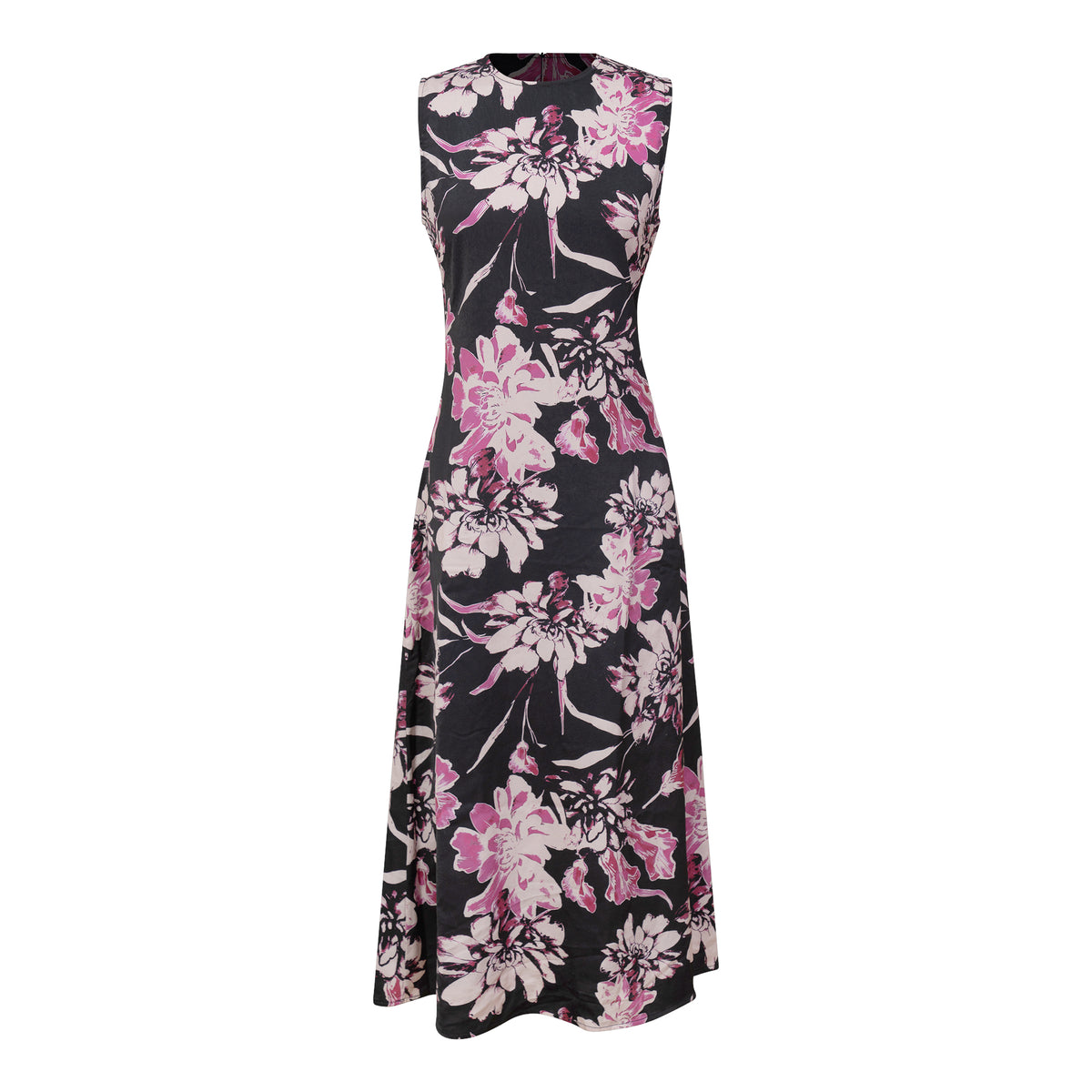 Satin Floral Jumper in Black Pink by Faves