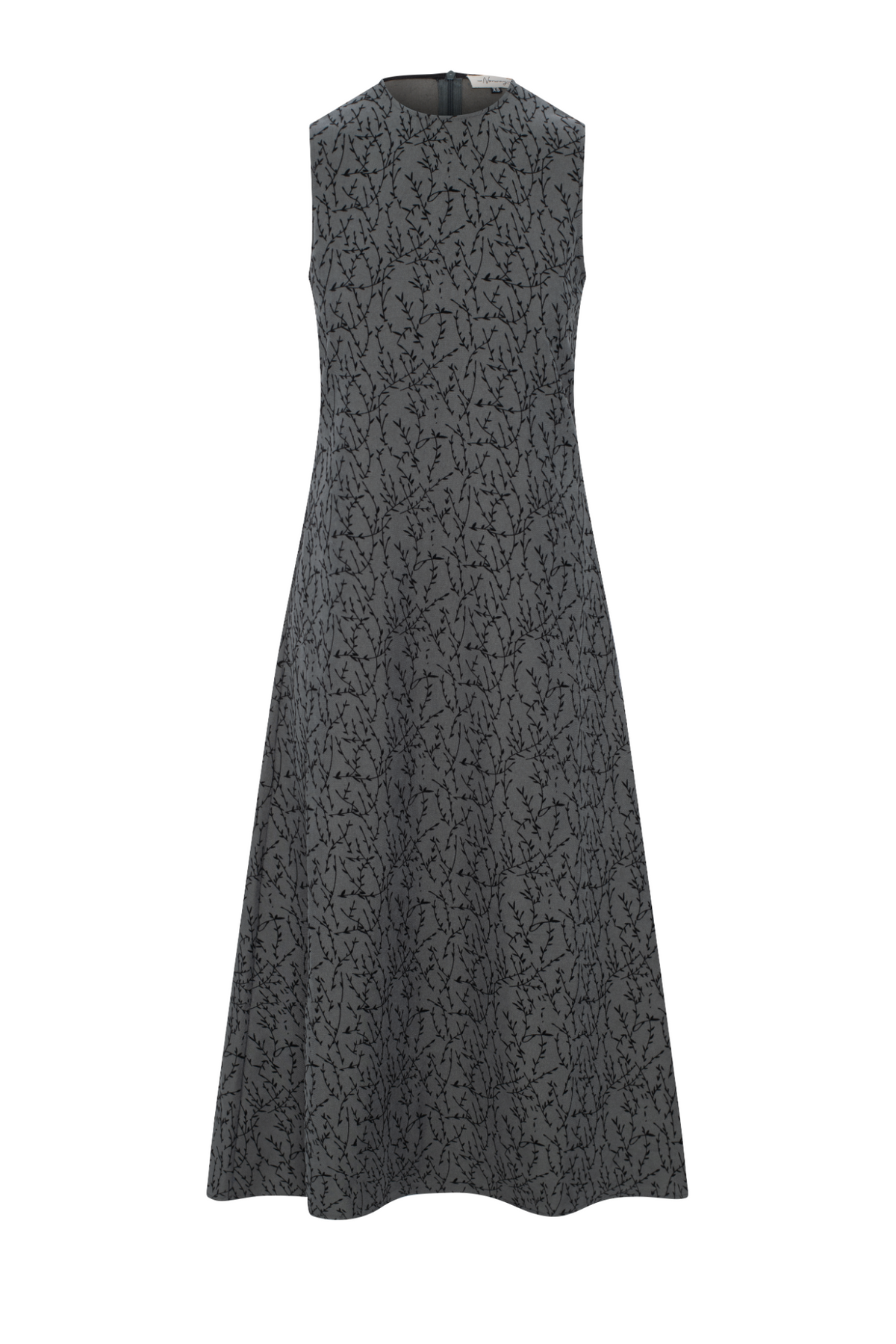 Flocked Velvet Jumper in Charcoal Black by The Norway Club