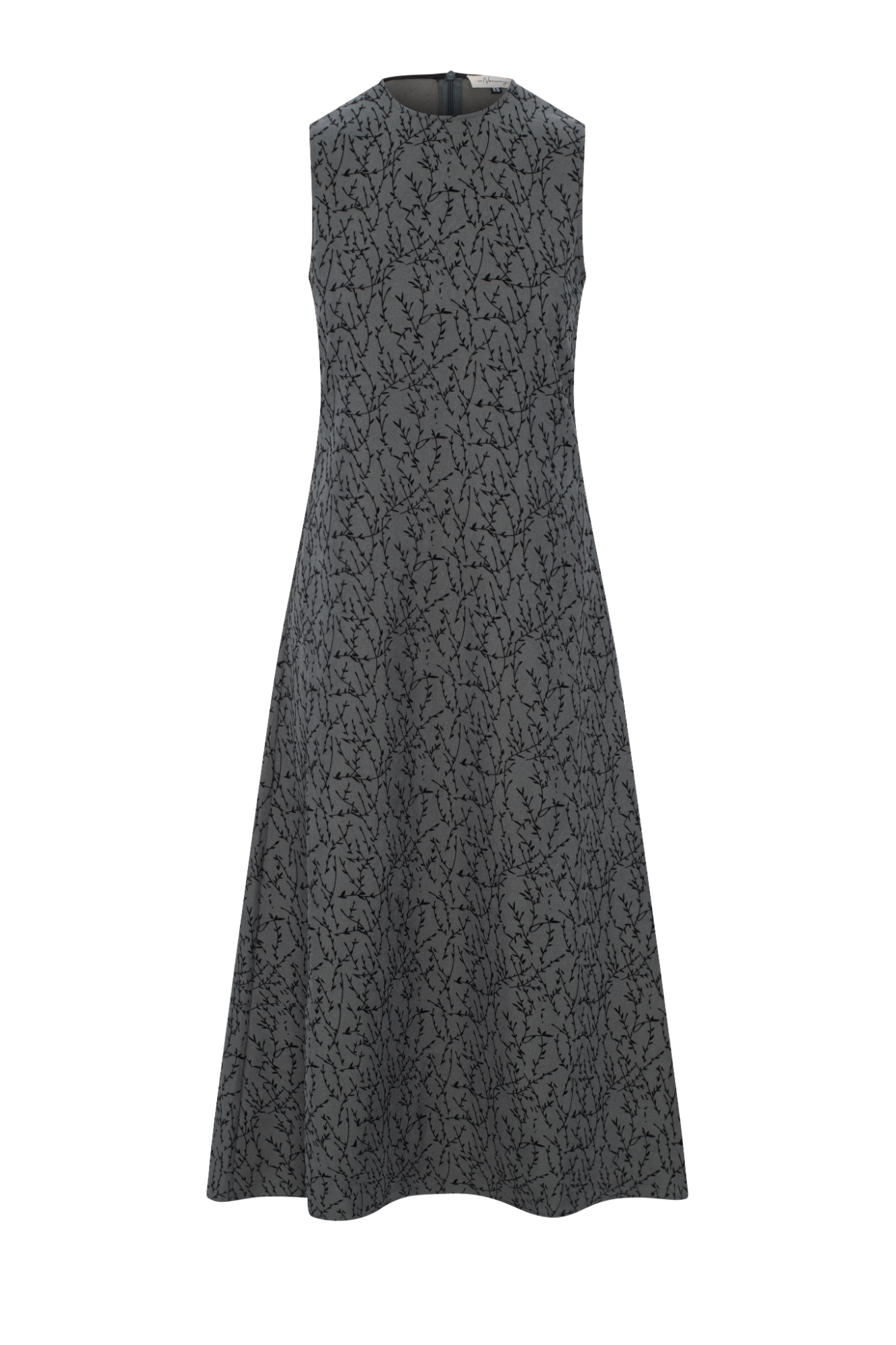 Flocked Velvet Jumper in Charcoal Black by The Norway Club