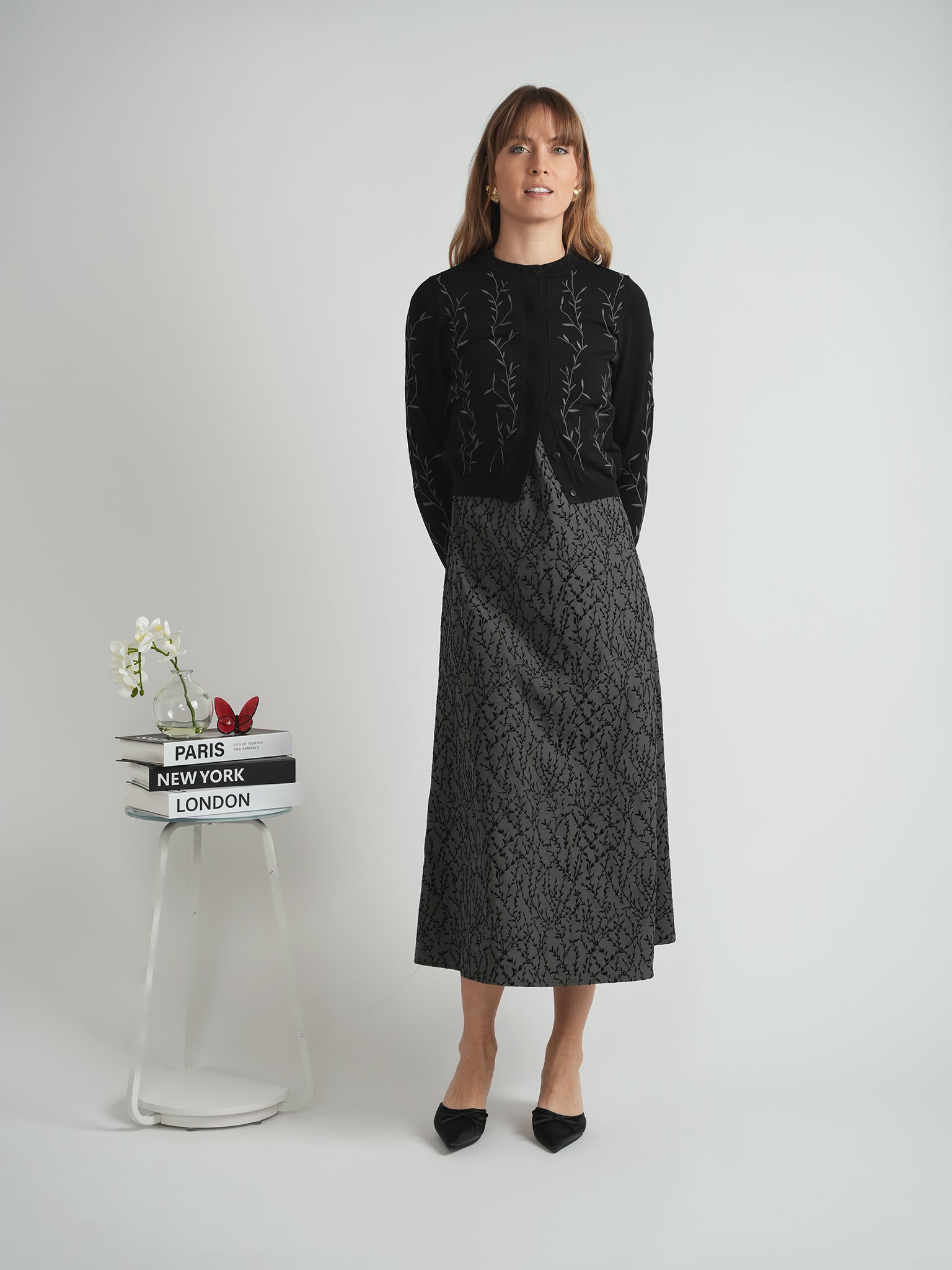 Flocked Velvet Jumper in by The Norway Club