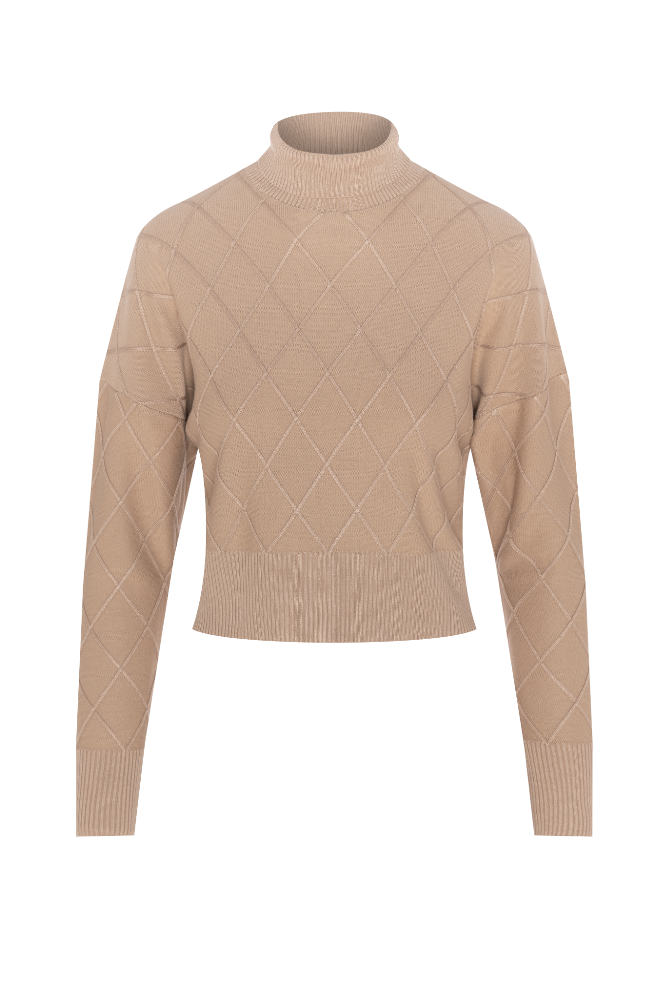 Argile Cropped Mock Neck Sweater in Oatmeal by Versatile