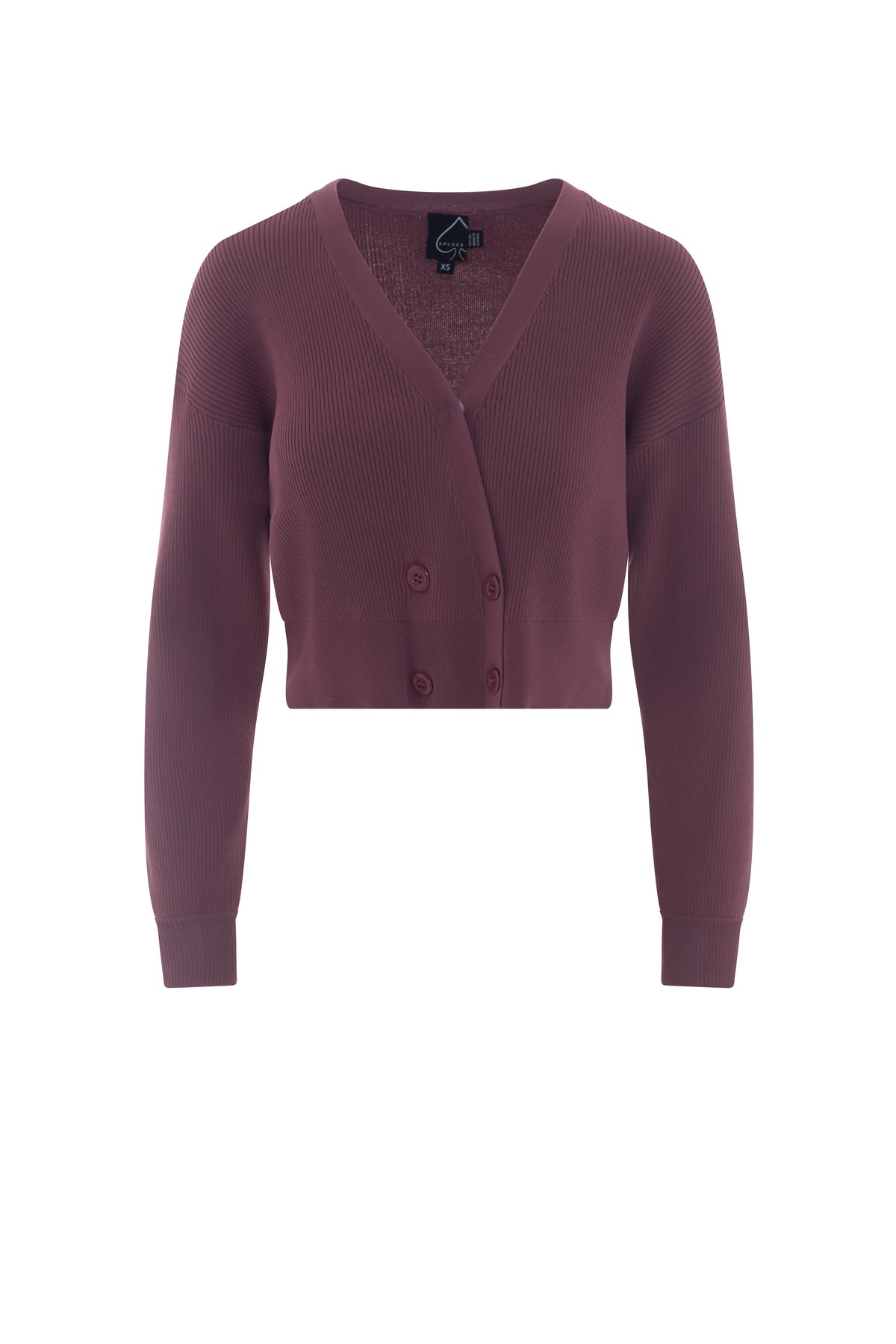 Double Breasted Cropped Knit Cardigan